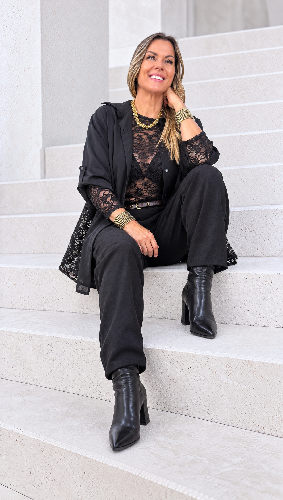 Long-Bluse Aurélia *Schwarz*