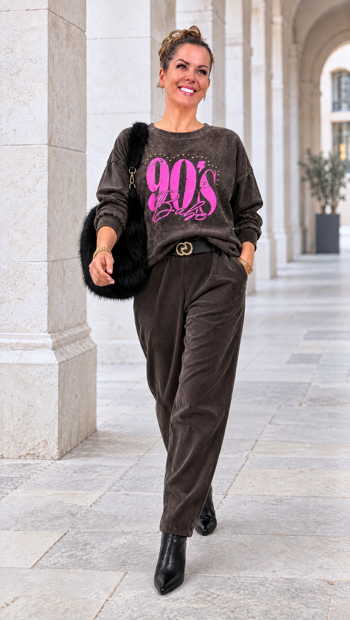 Pullover Nineties Vibe *Schoko* - Power of Princess
