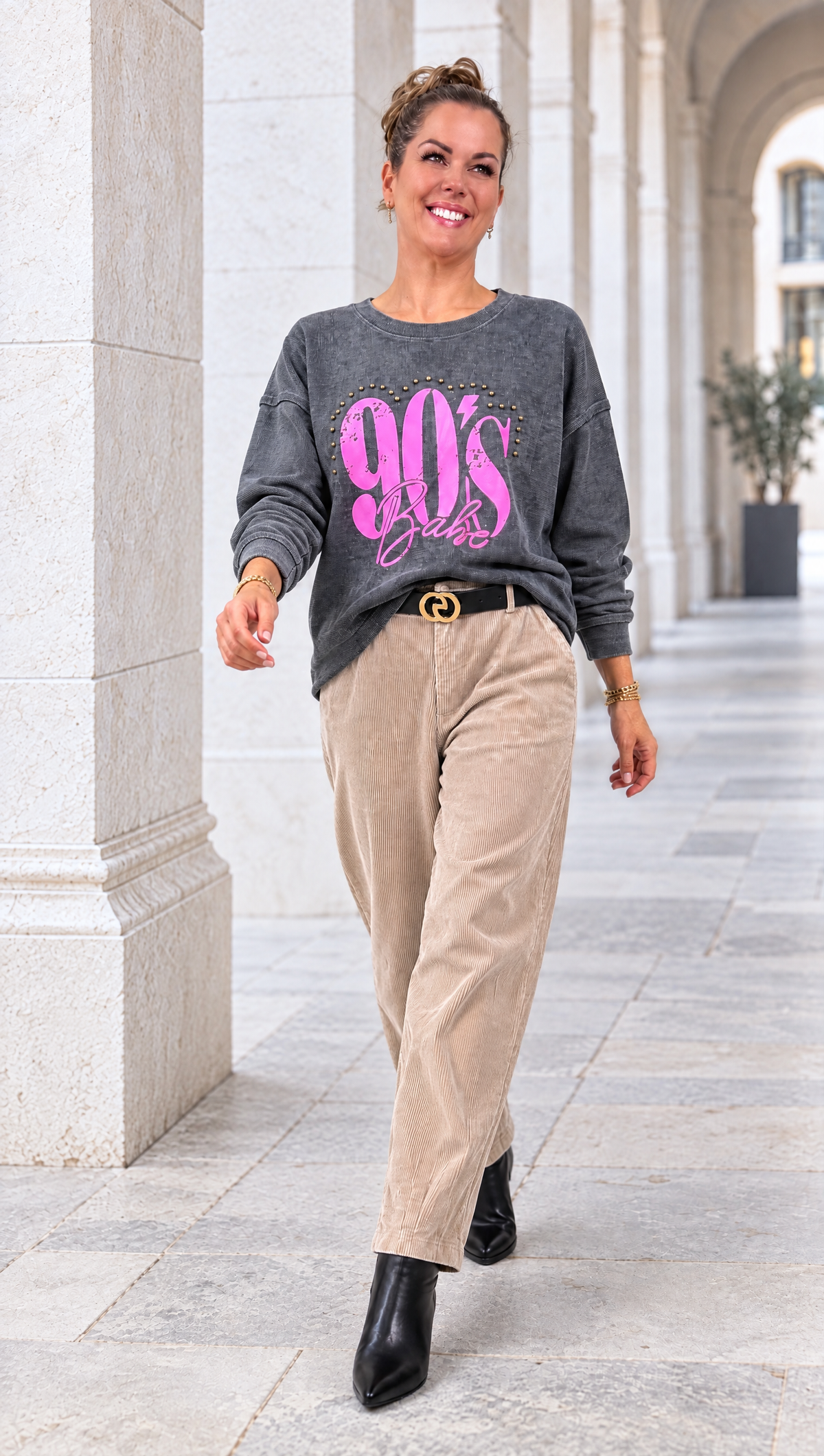 Pullover Nineties Vibe *Grau* - Power of Princess