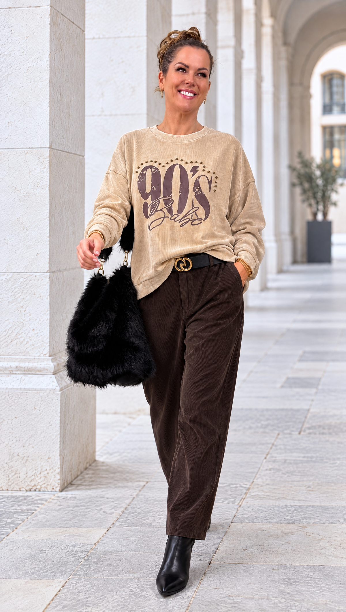 Pullover Nineties Vibe *Beige* - Power of Princess
