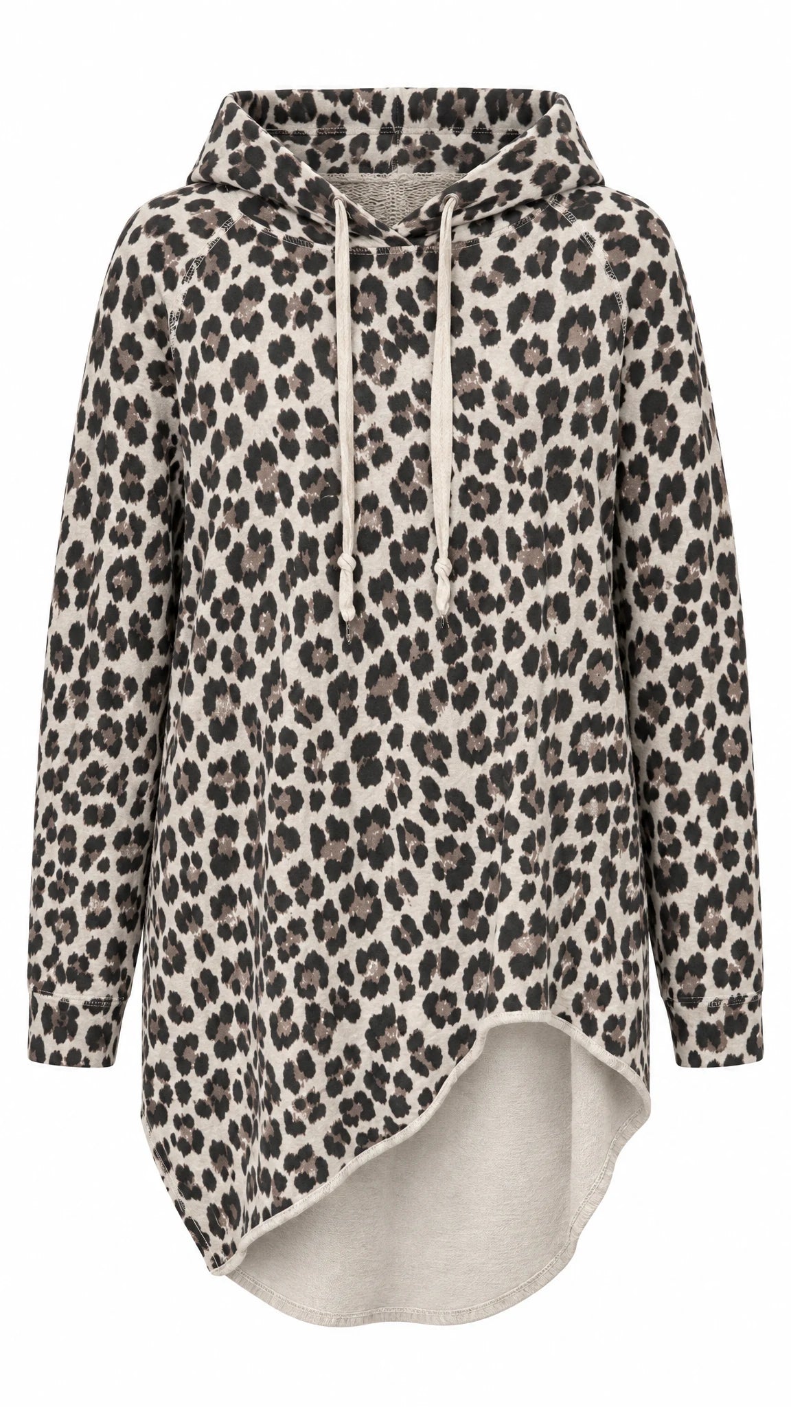 Kapuzensweatshirt mit Leoparden-Print und Kordelzug an der Kapuze