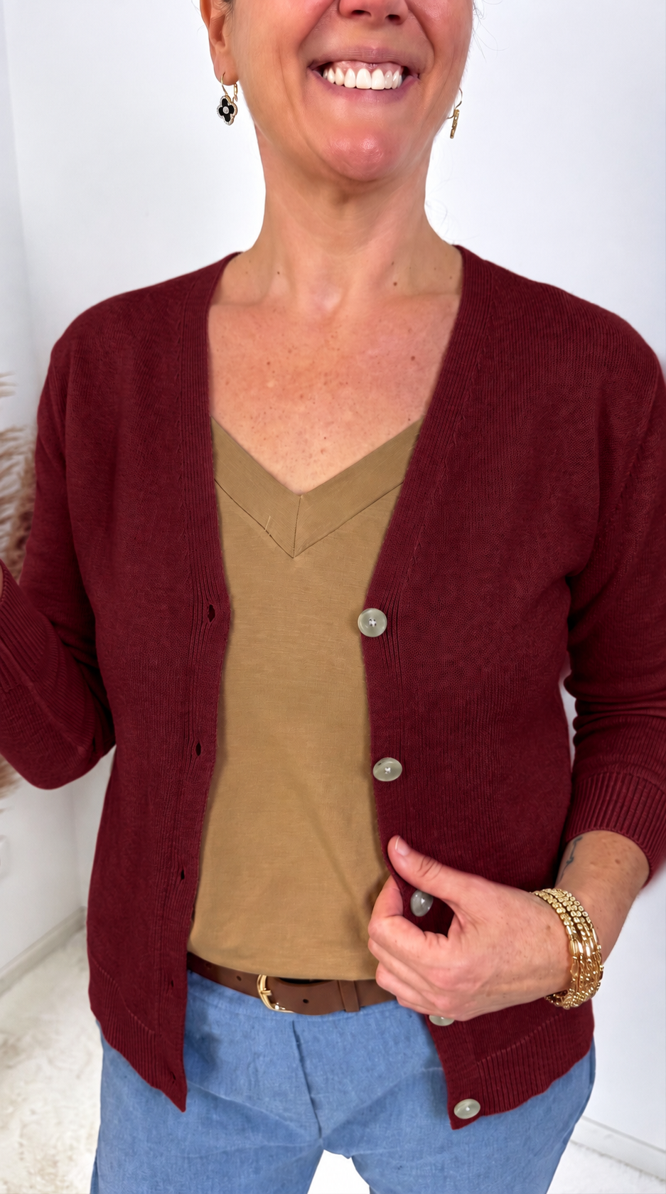 Strickjacke Vivenne *Bordeaux*