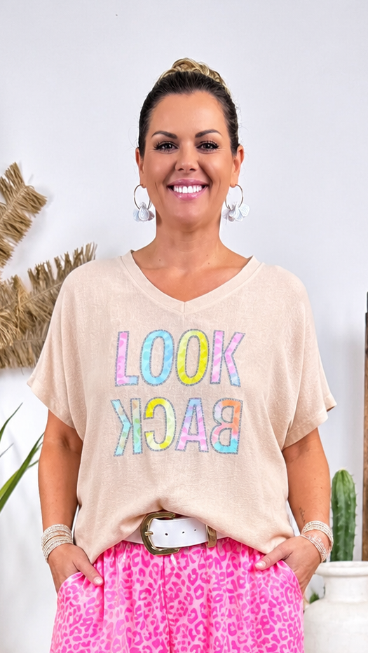 Oversizedshirt Rainbow Mood *Beige*