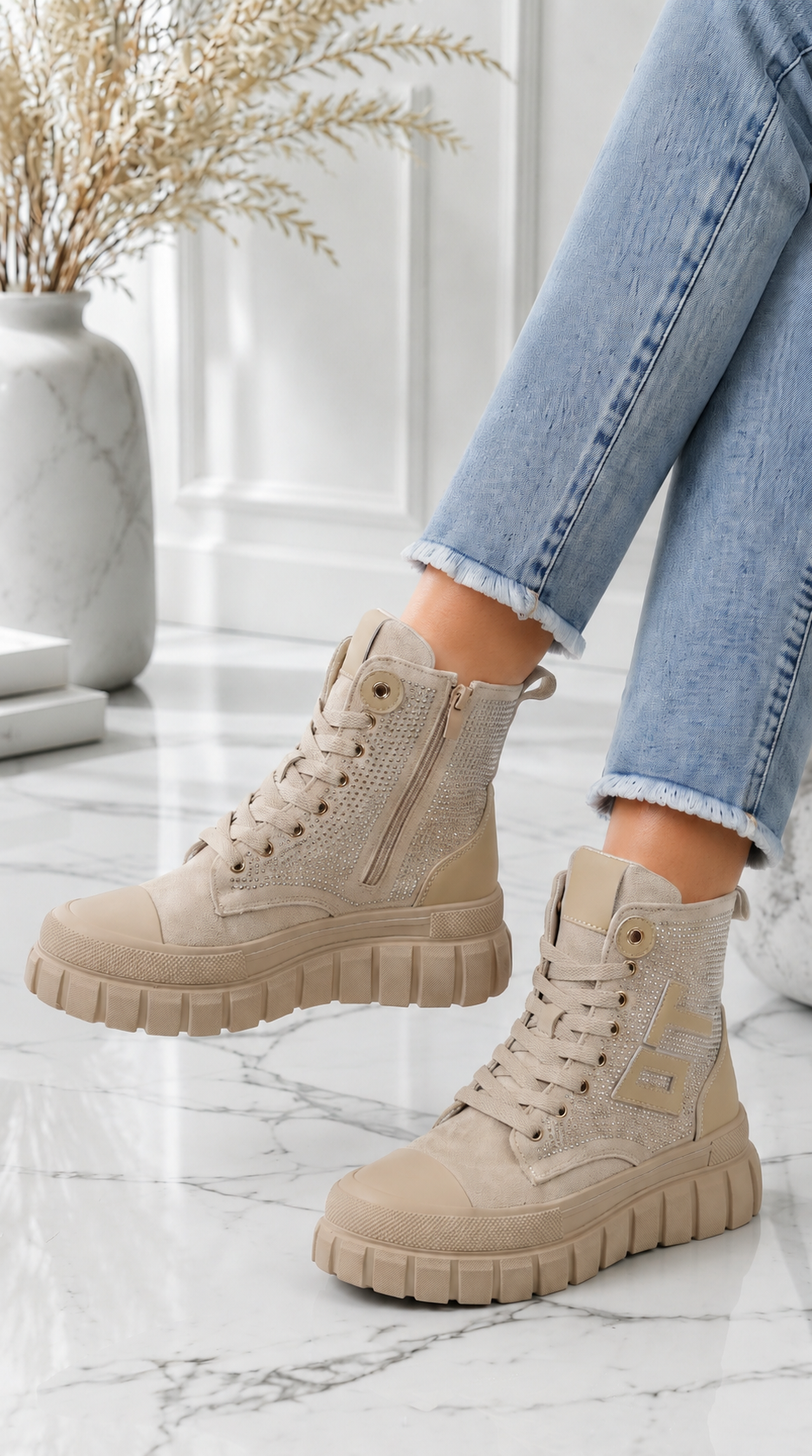 High-Sneaker Nebula Drift *Beige*