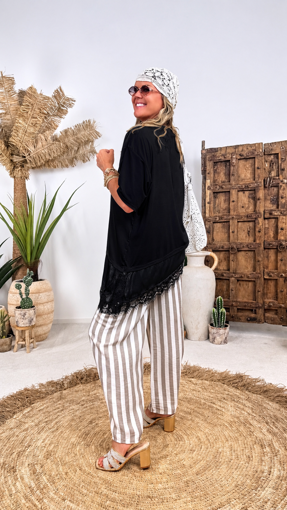 Long-Shirt Dolce Mare Glam *Schwarz*
