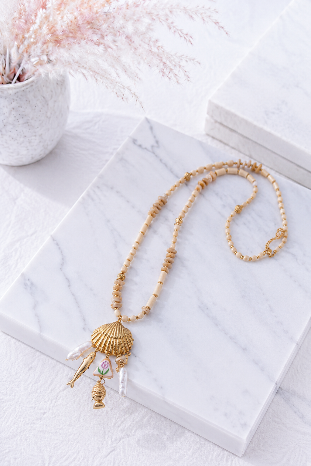 Lange Halskette Mermaid Shell