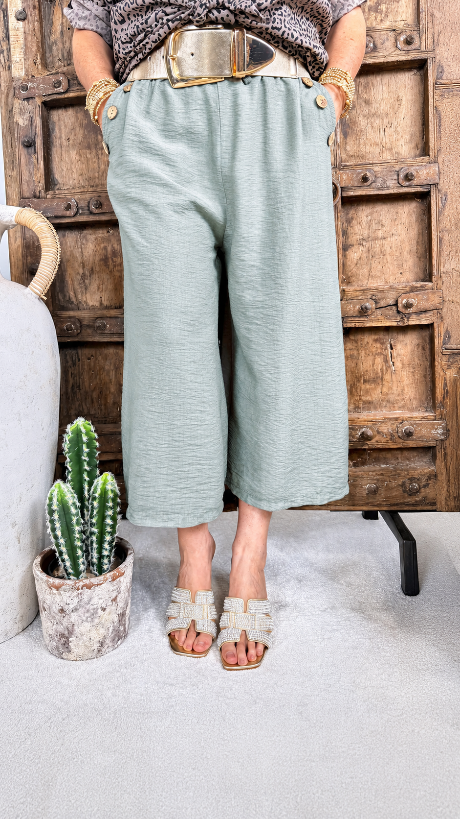 Culotte Hose Lounge Walk *Khaki*