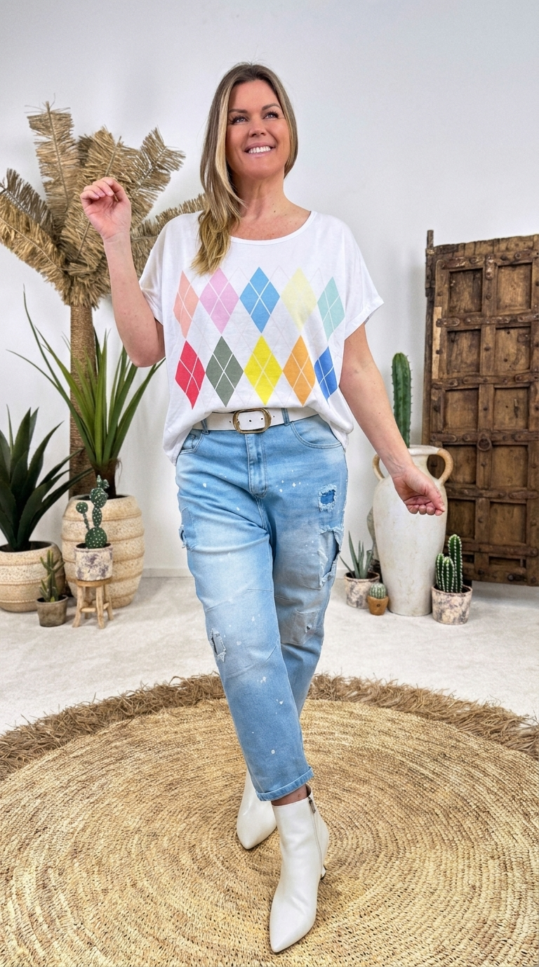 T-Shirt Happy Pattern