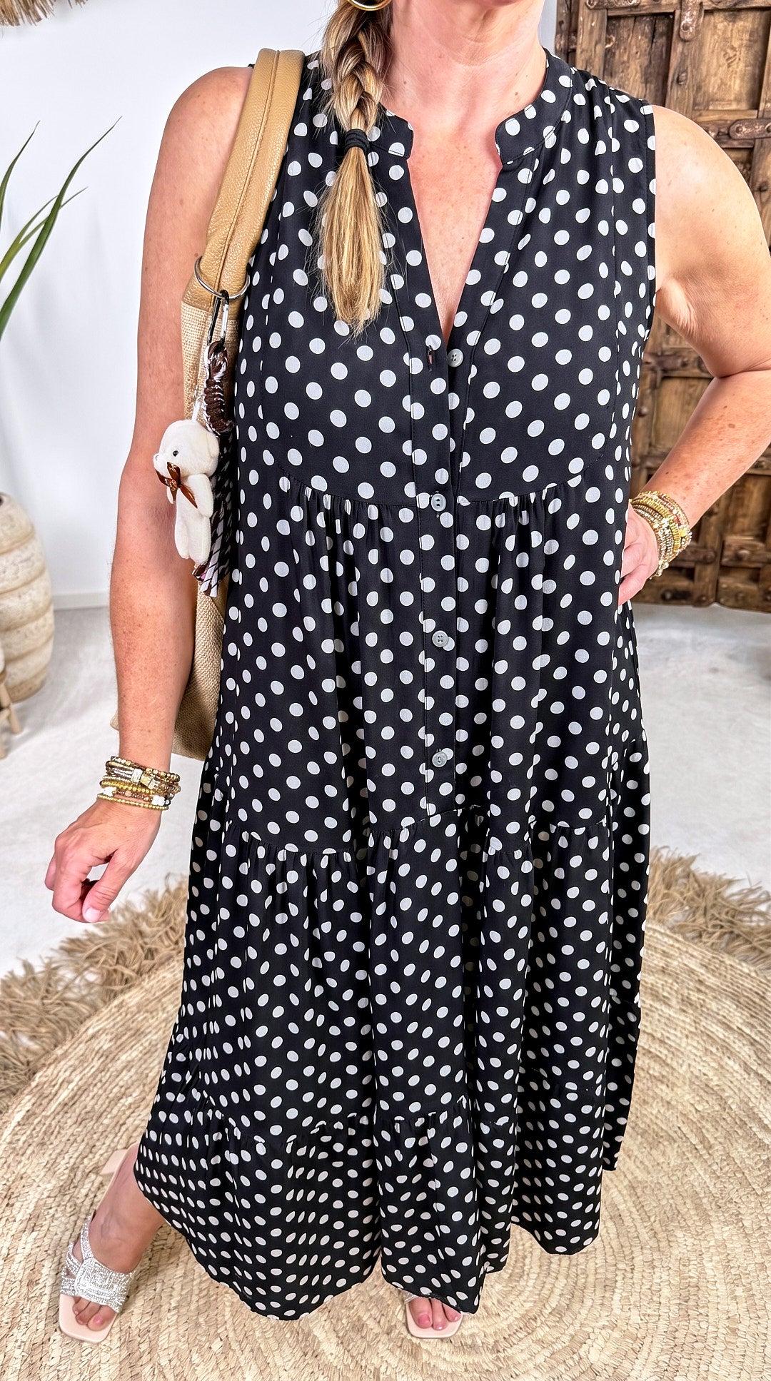 Langes Kleid Amber Tide *Schwarz*