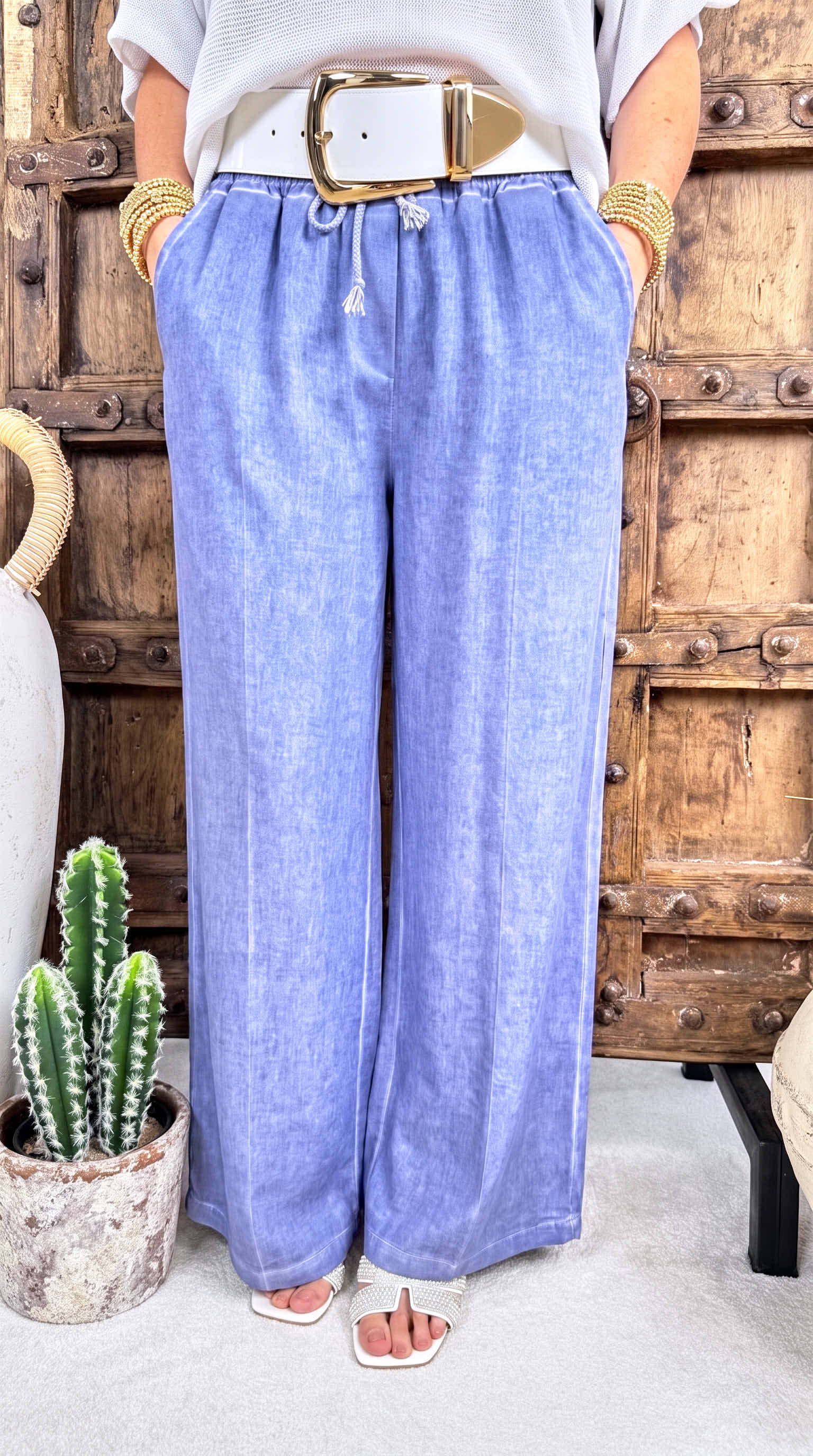Weite Hose Pure Beach *Blau*