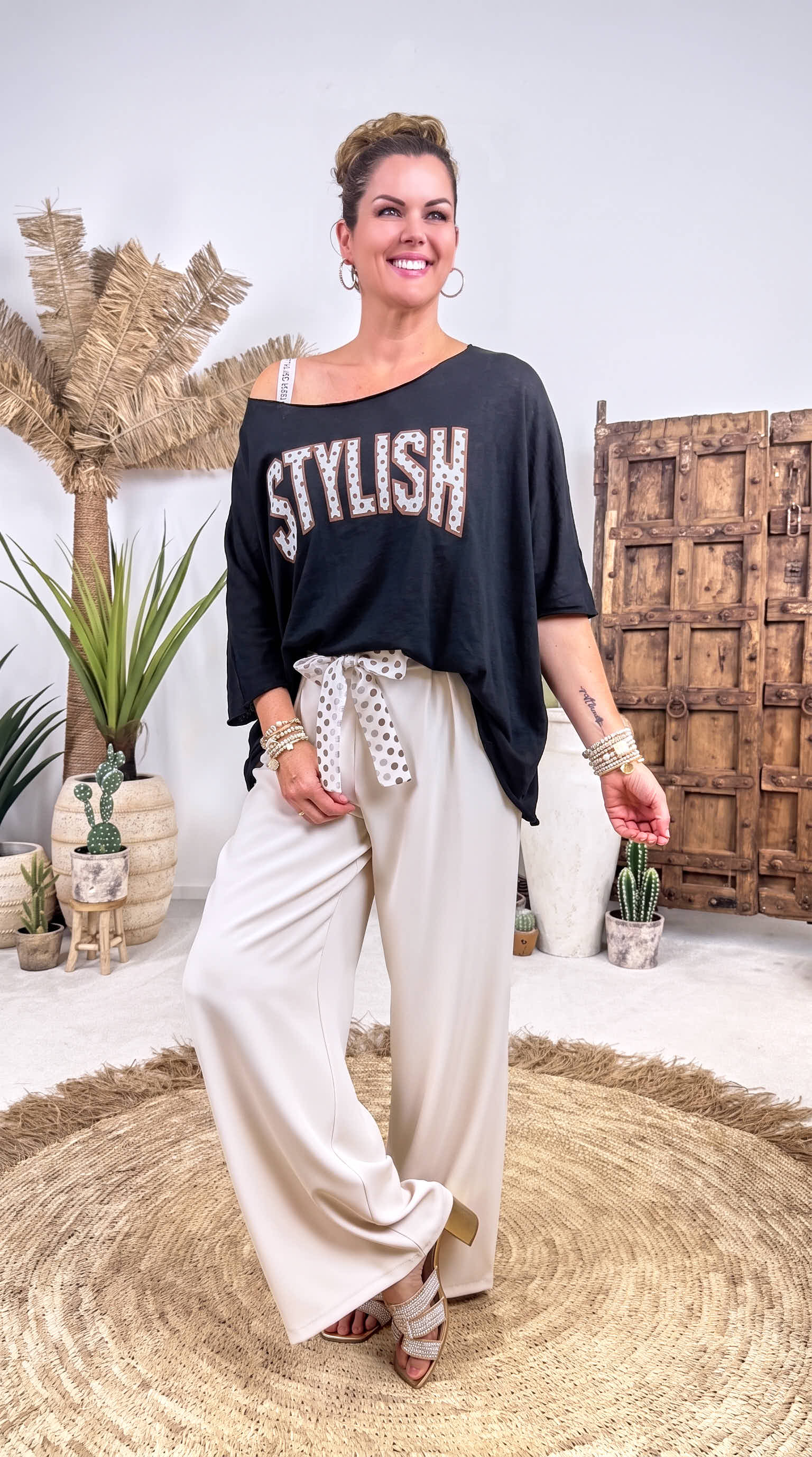 Oversized Shirt Stylish *Schwarz*