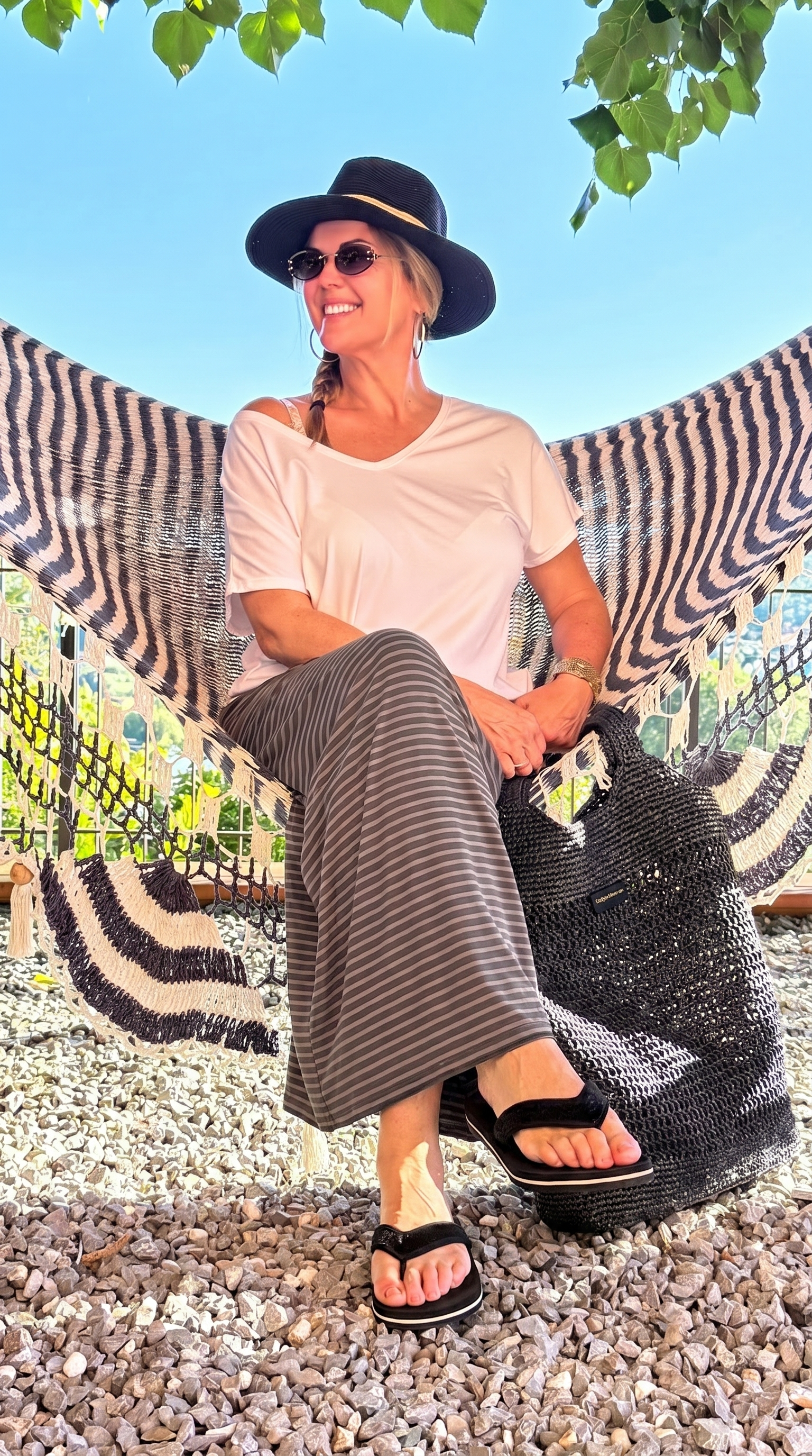 Langer Rock Stripe Coast *Schoko/Taupe*