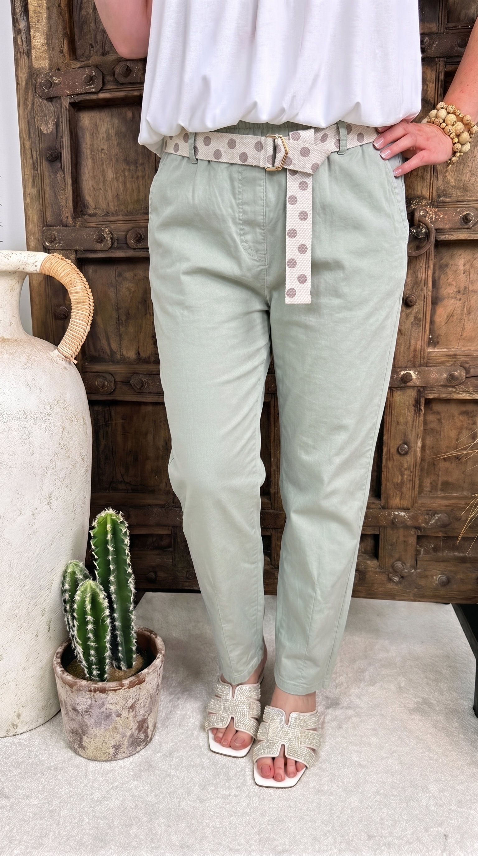 Jogpants Classy Dots *Khaki*