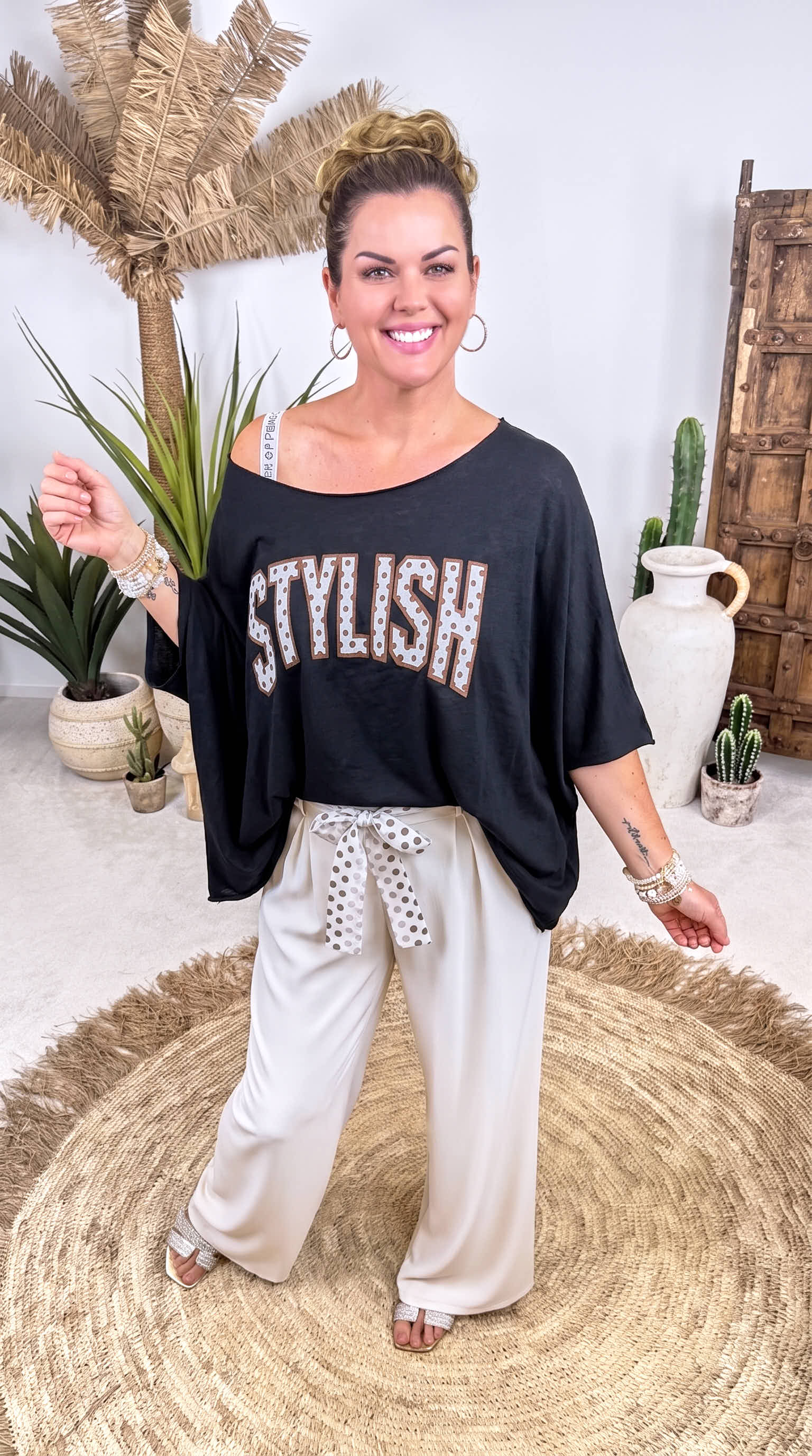 Oversized Shirt Stylish *Schwarz*