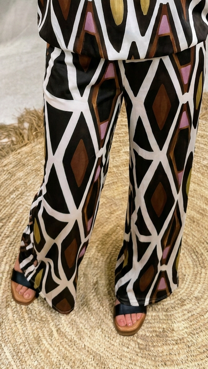 Hose Wild Graphic *Schoko/Rosa*