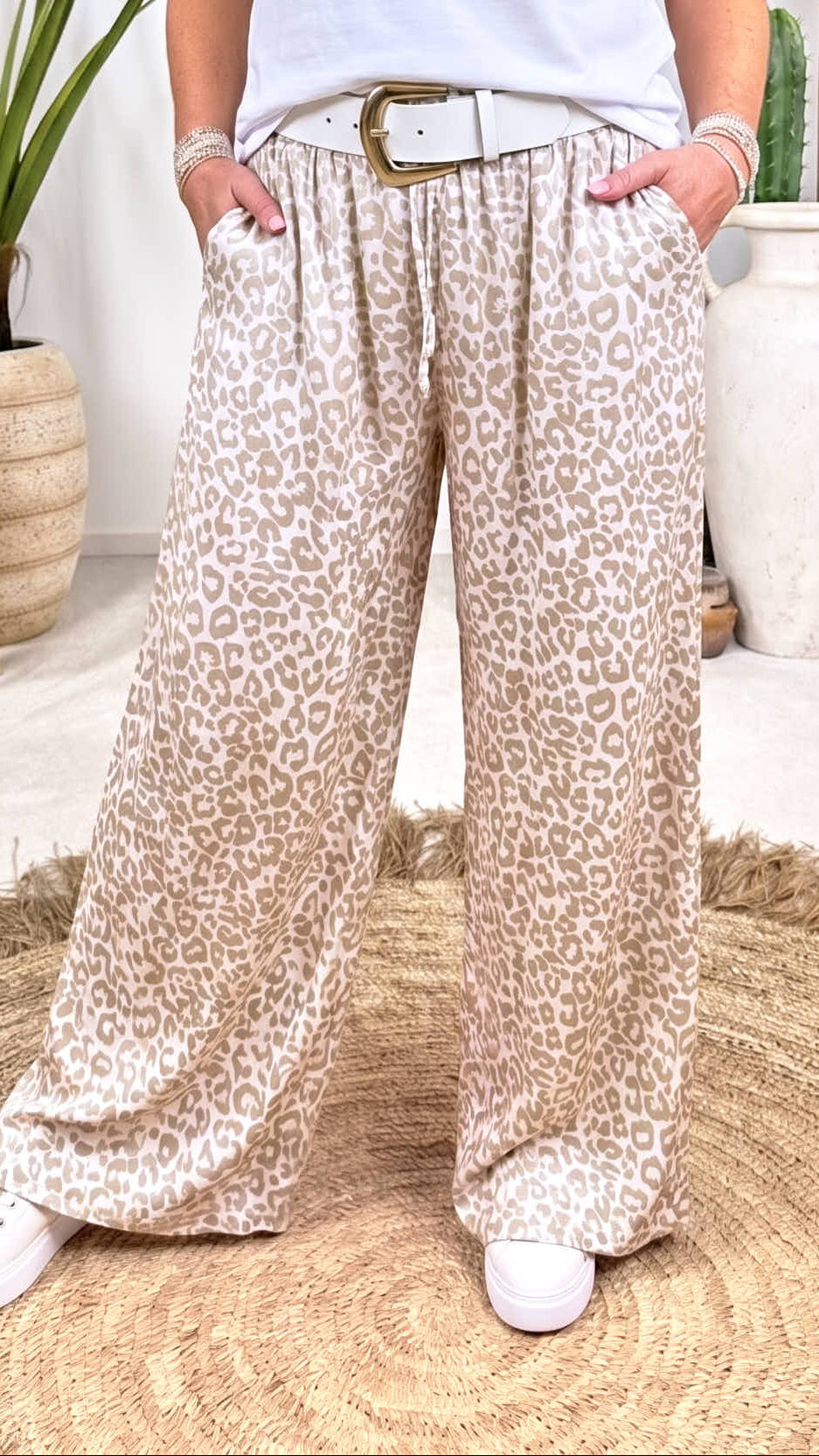 Weite Hose Neon Safari *Beige*