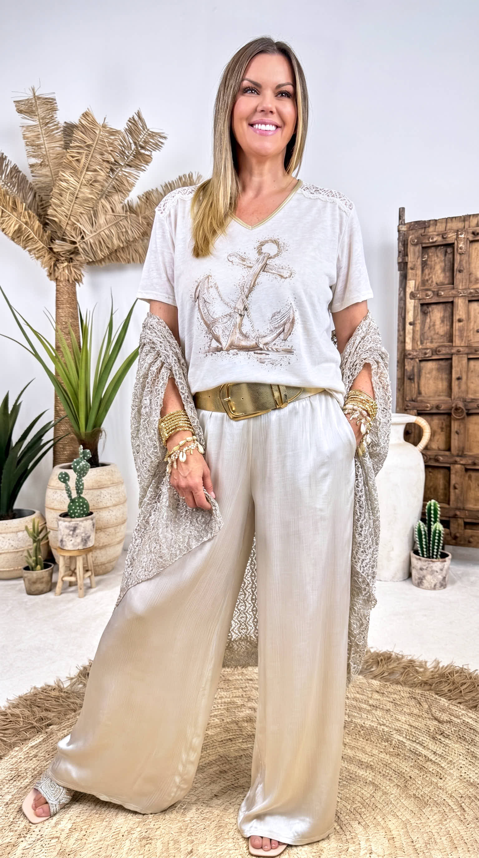 T-Shirt Golden Anchor *Beige*