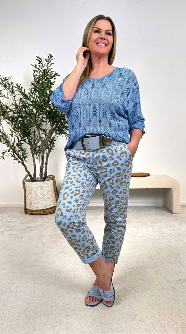 Strickshirt Airy Love *Jeansblau*