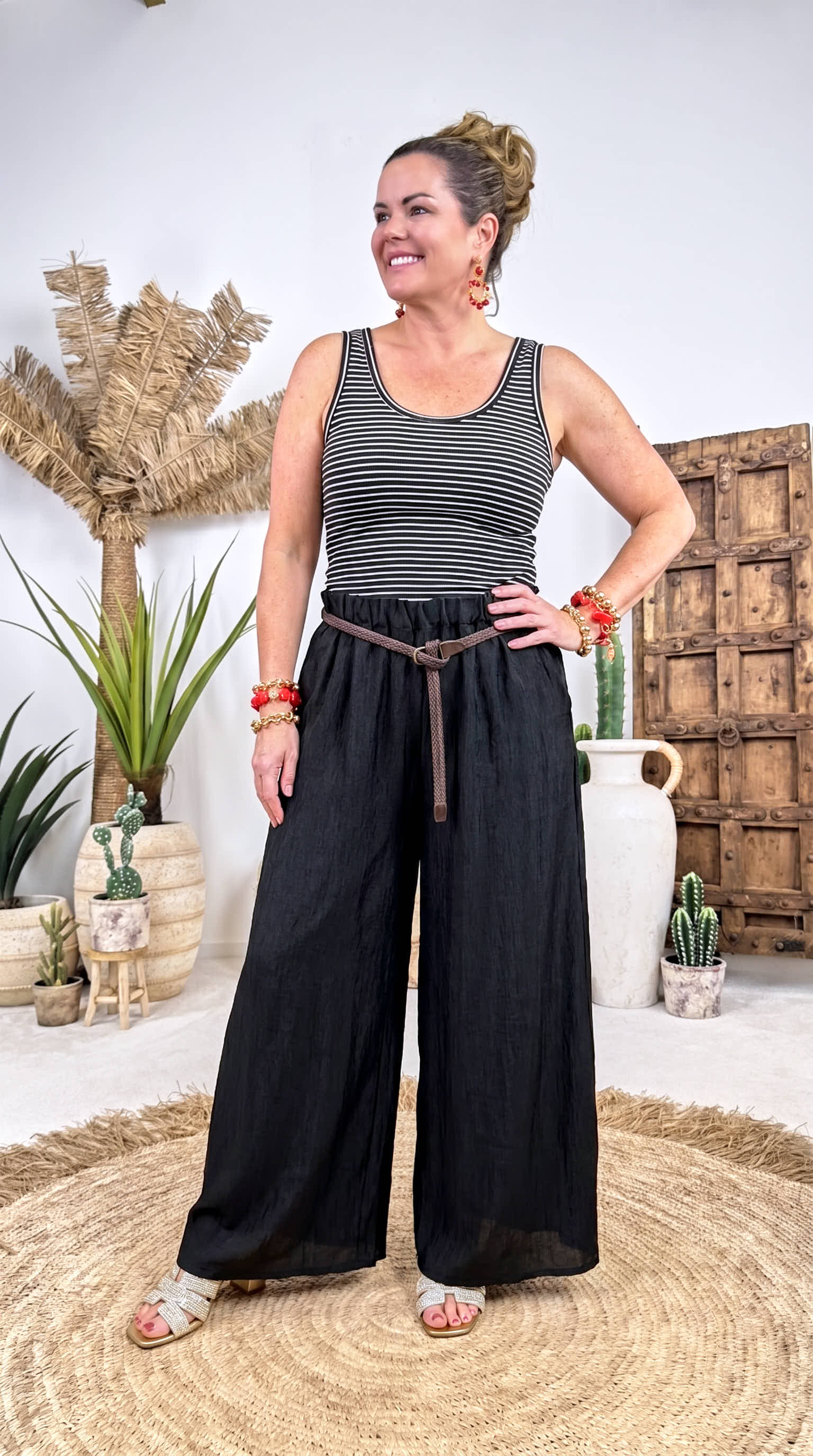 Ripp-Top Clean Stripes *Schwarz*