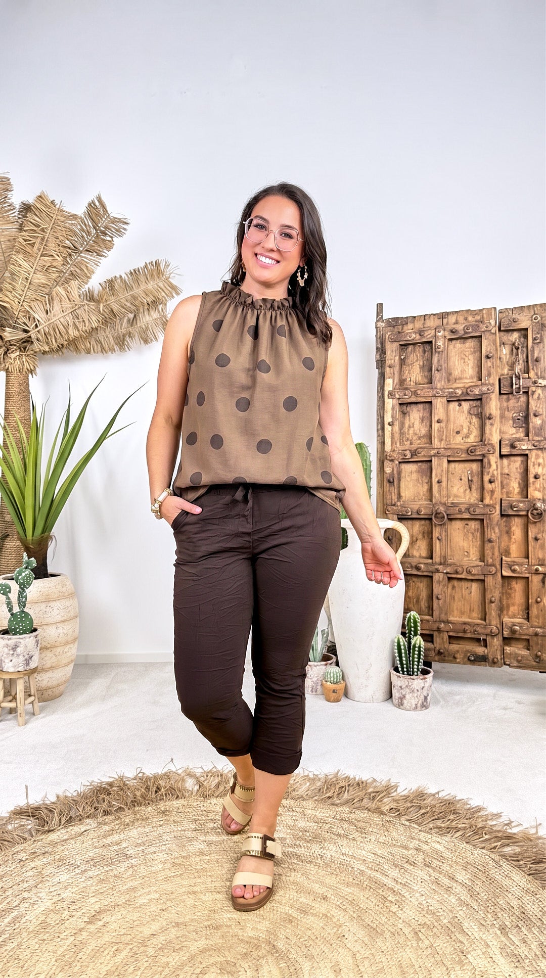 Blusentop Summer Dotty *Schoko*
