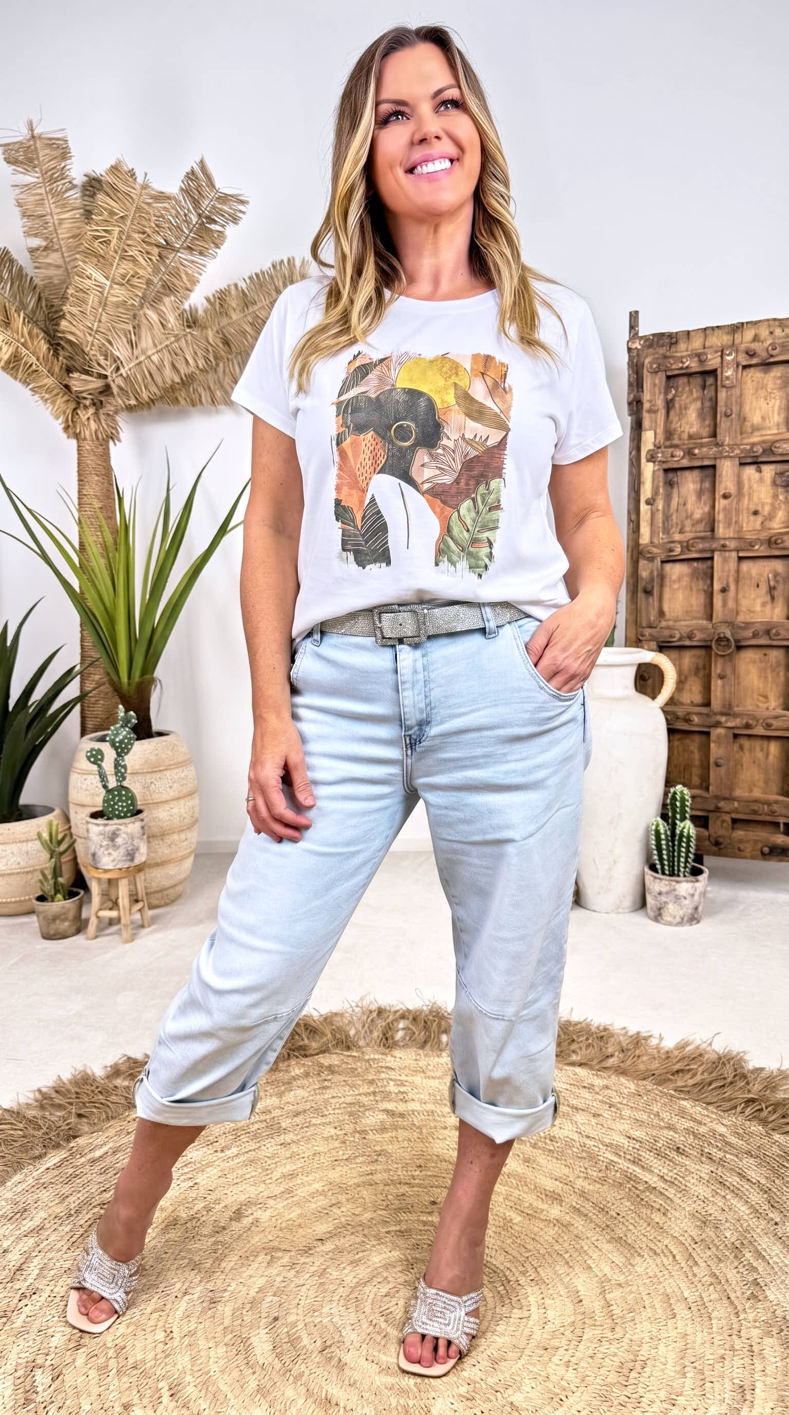 T-Shirt Golden Jungle Print *Camel*