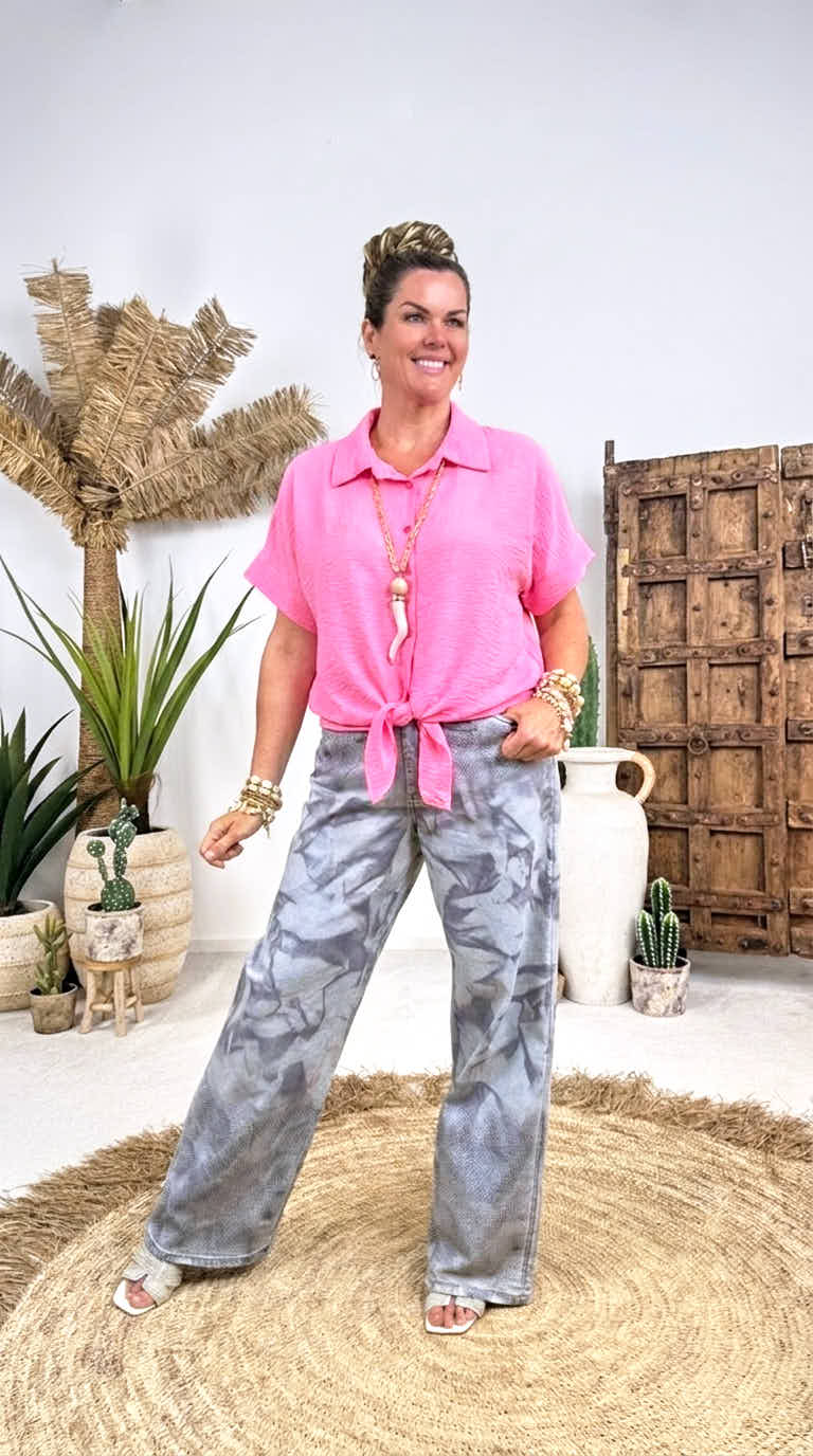 Bluse Summer Breeze *Neon Pink*