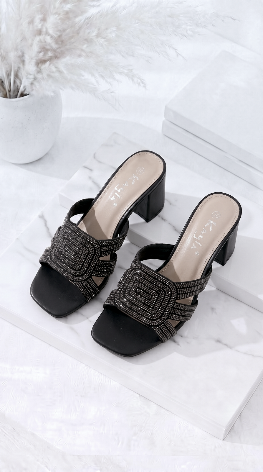 Sandale Crystal Labyrinth *Schwarz*