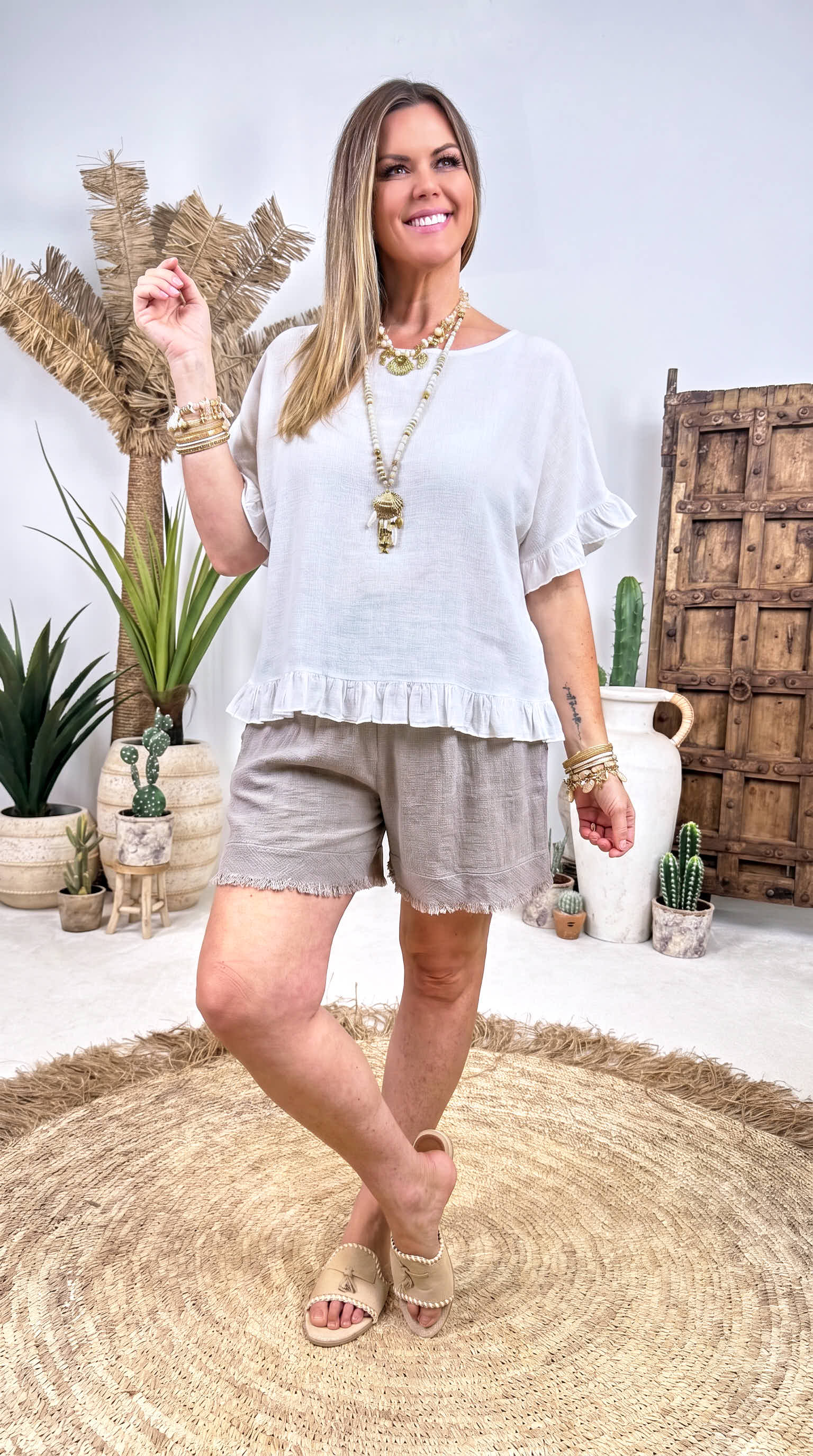 Kurze Hose Beach Feeling *Taupe*