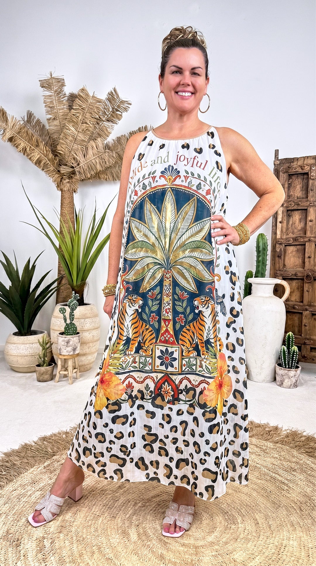 Langes Kleid Tiger Bloom