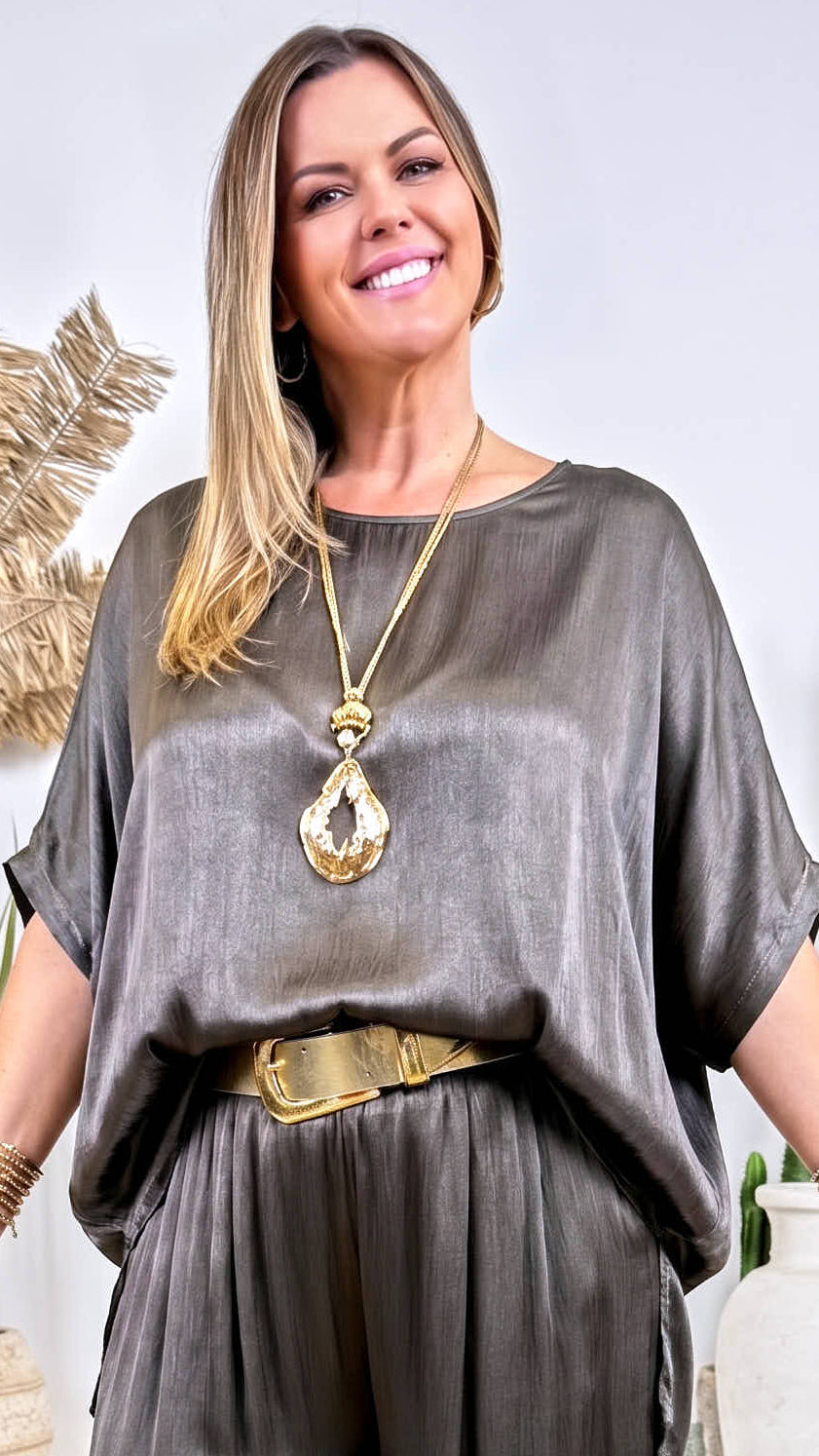 Blusenshirt Luxe Mood *Schoko*