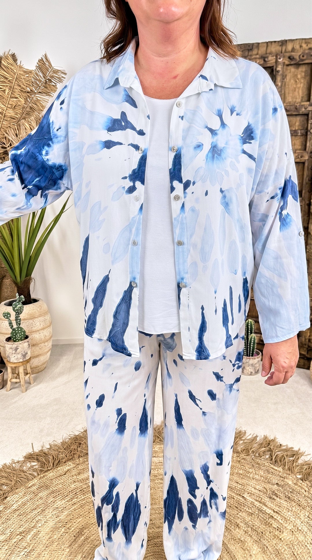 Bluse Batik Candy *Blau*