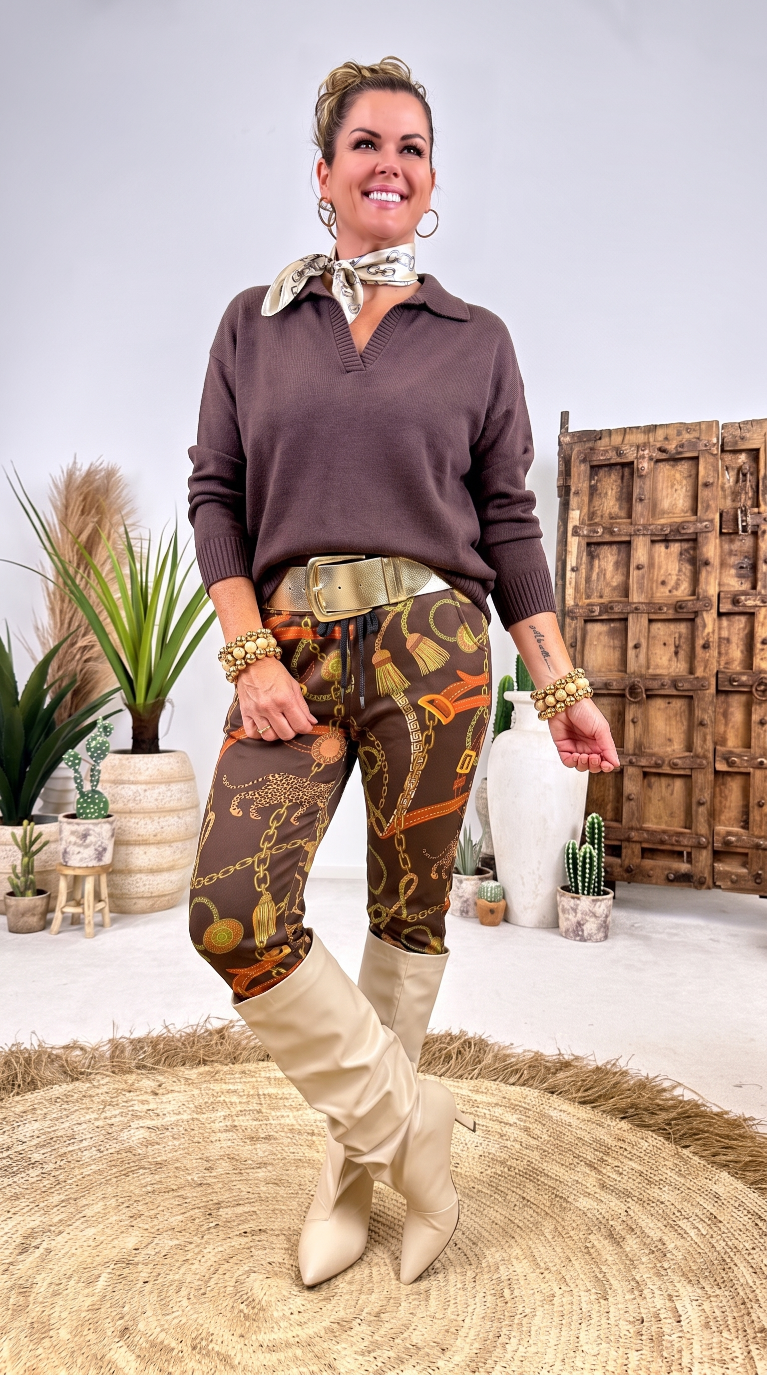 Strickpullover Classic Collar *Schoko*