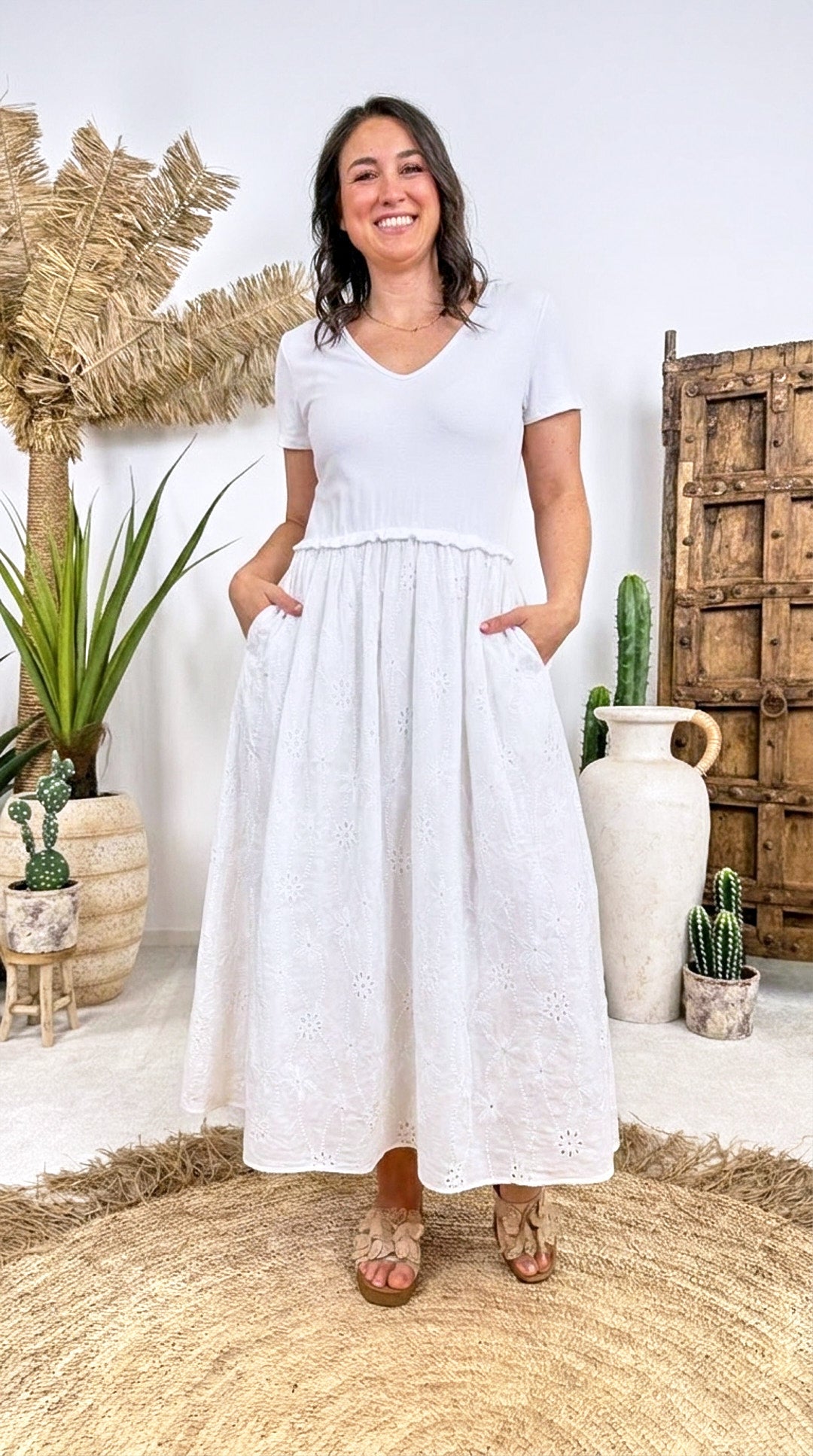 Langes Kleid Dolce Charm *Weiß*
