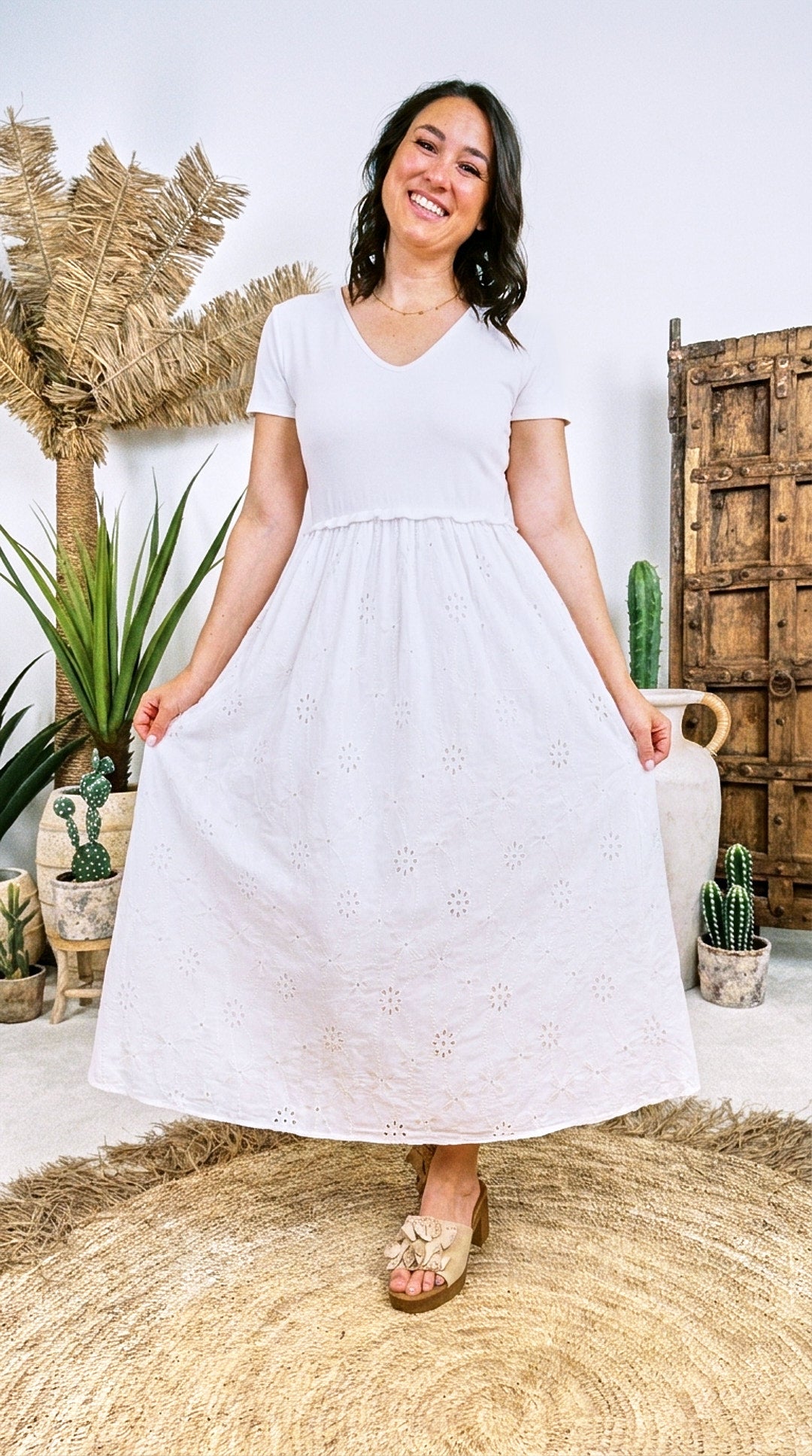 Langes Kleid Dolce Charm *Weiß*