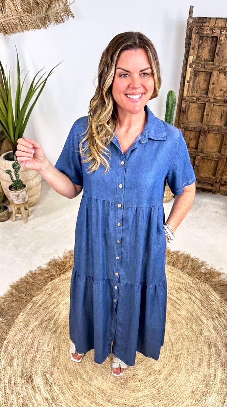 Langes Kleid Rivera *Dunkelblau*