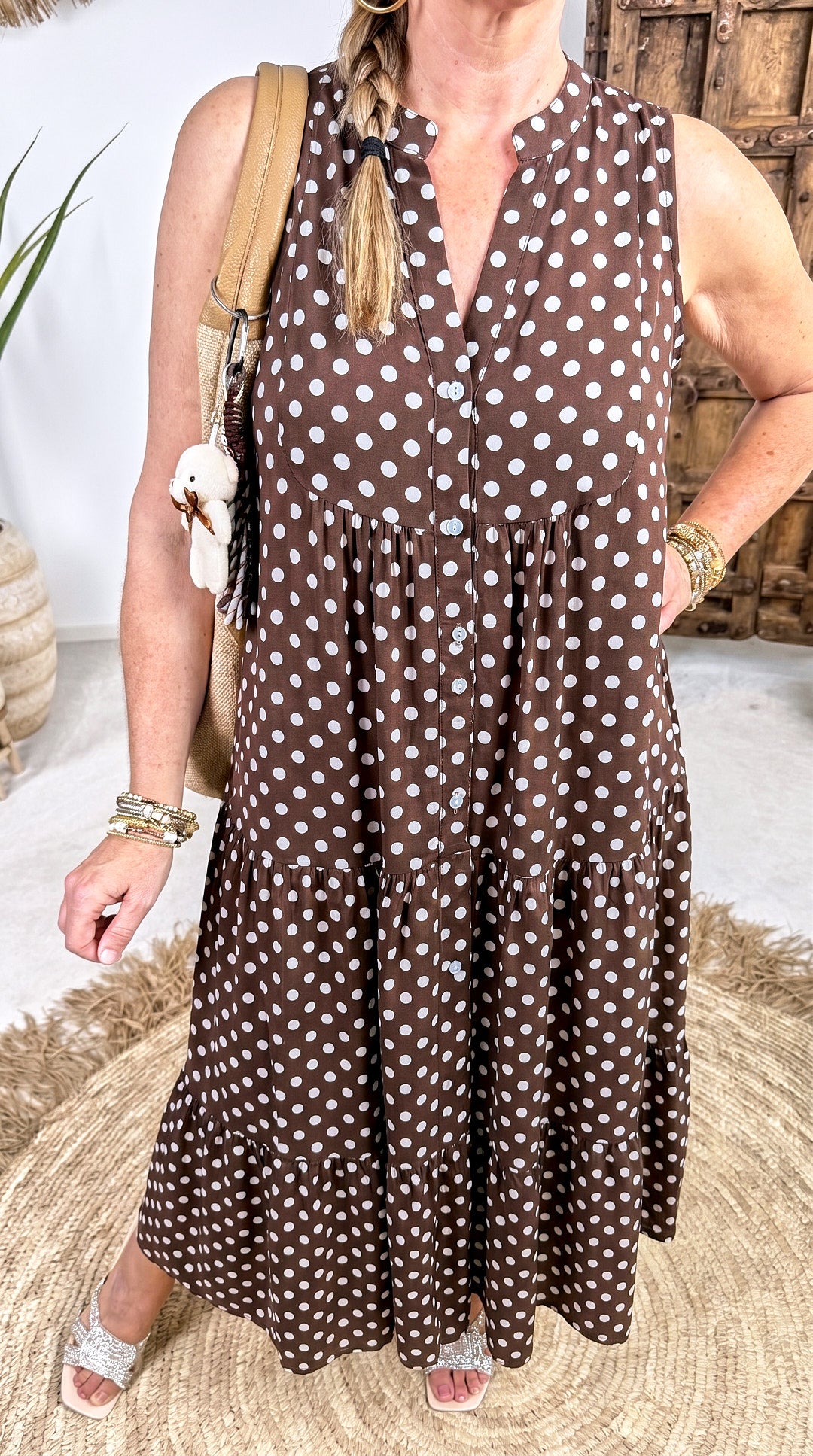 Langes Kleid Amber Tide *Schoko*