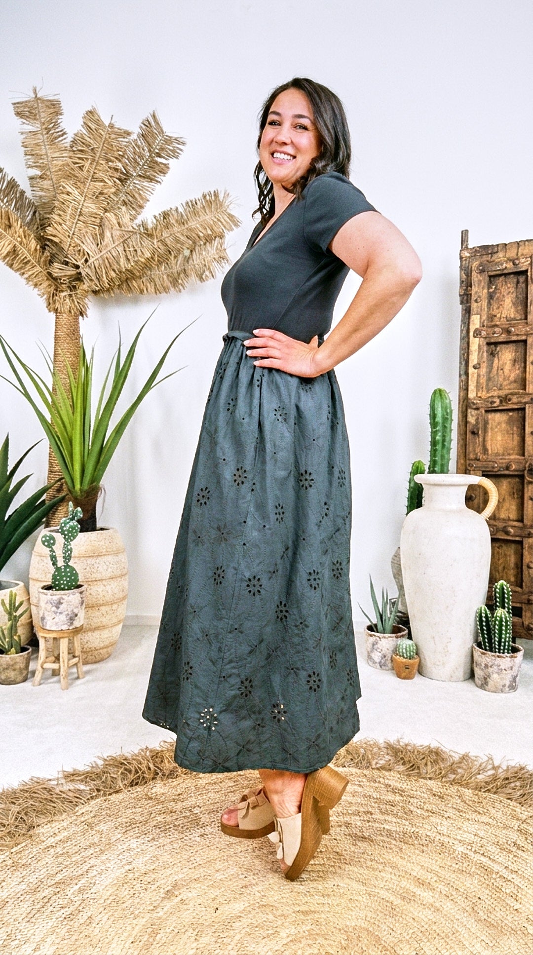 Langes Kleid Dolce Charm *Schwarz*