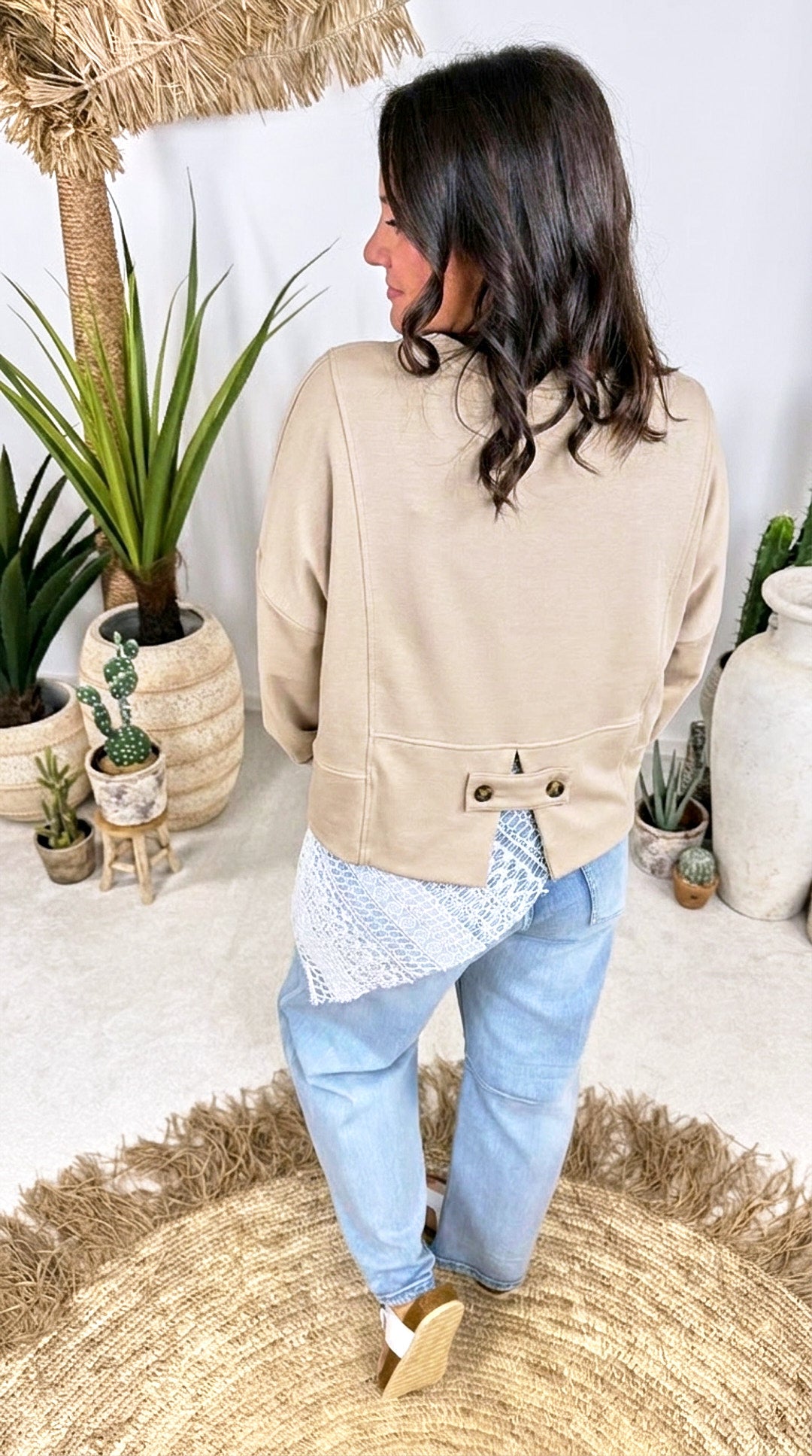 Sweatshirt Modern Line *Beige*