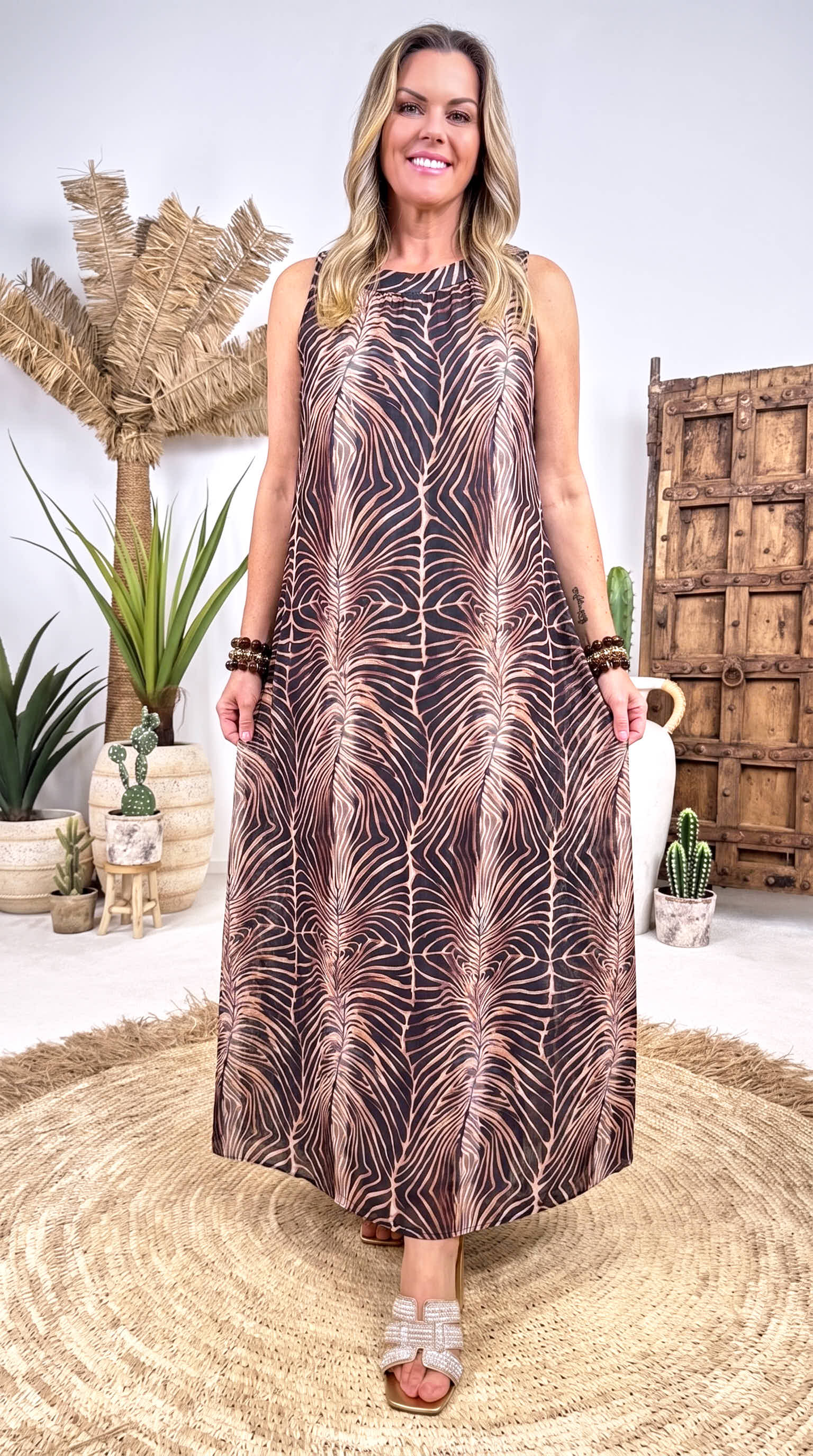 Langes Kleid Summer Flirt *Schwarz*