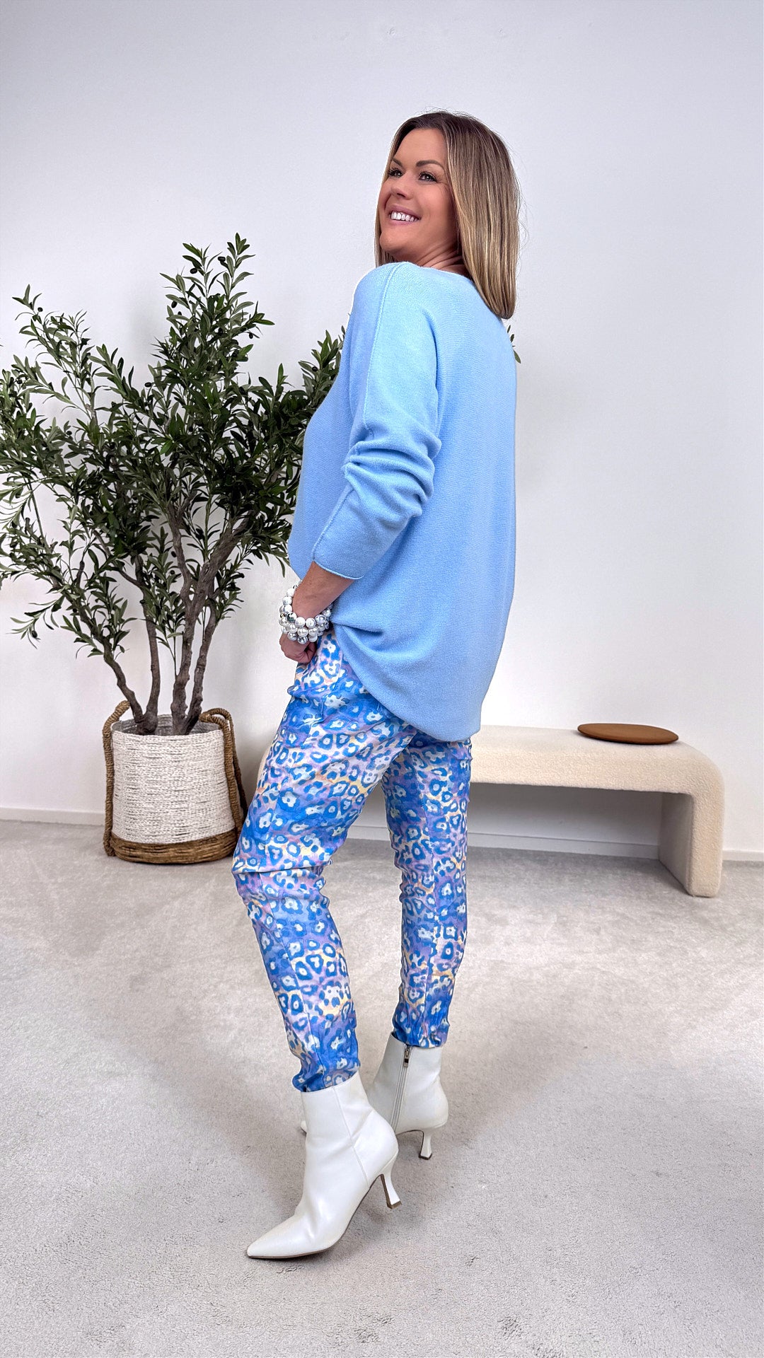 Jogpants Happy Rainbow *Blau*