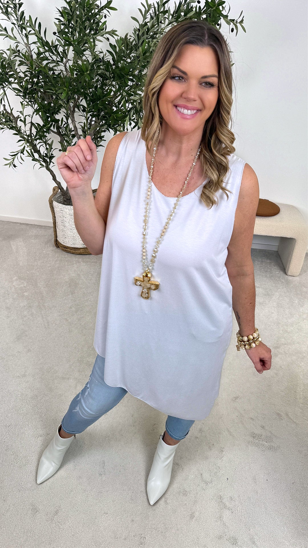 Long-Top Summer Whisper *Weiß*