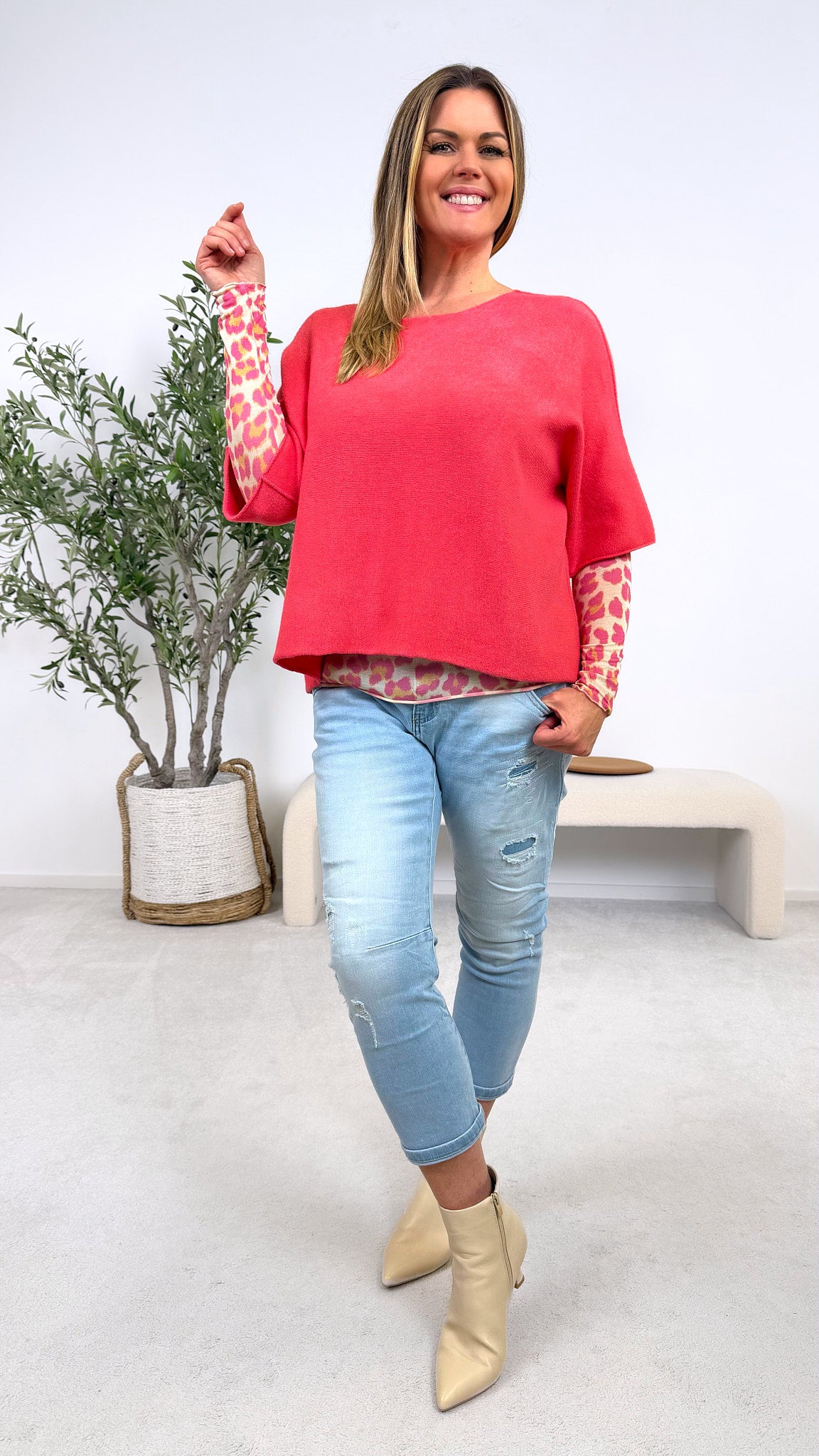 Langarmshirt Urban Beauty *Apricot*