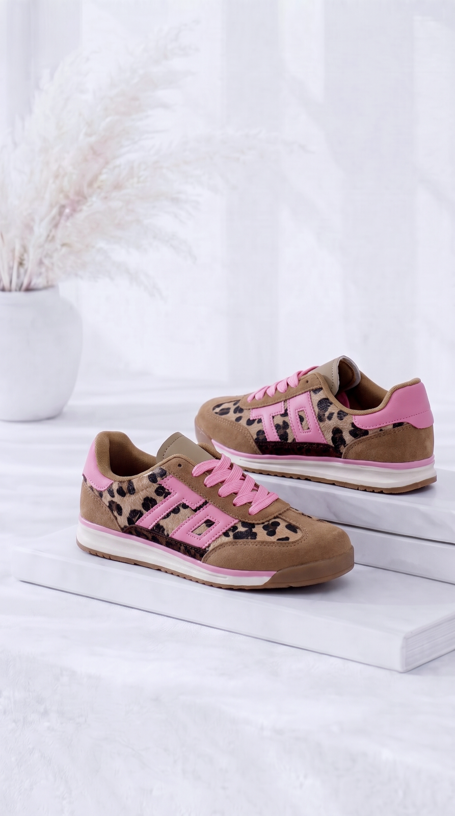 Sneaker Leoparda *Camel/Pink*