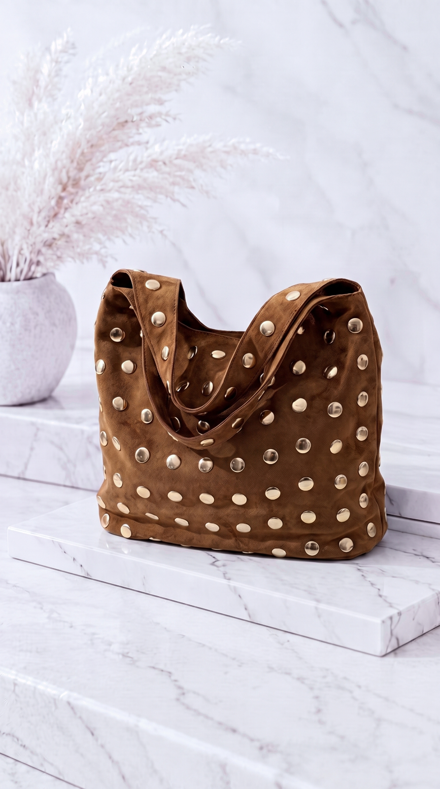 Handtasche Golden Stud *Camel*