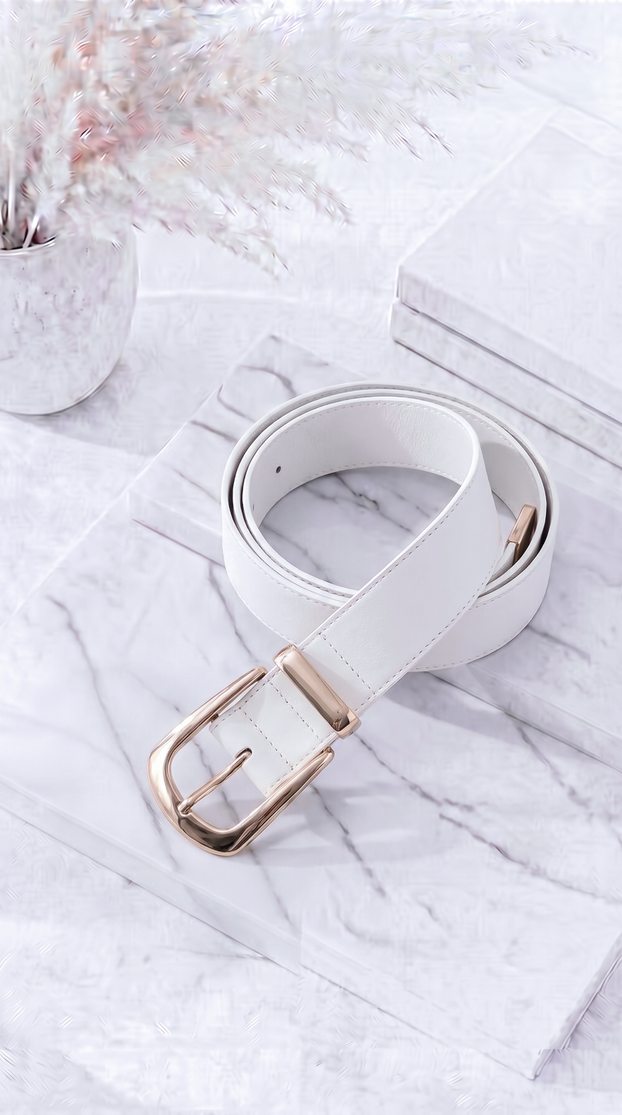 Gürtel Luxe Band *Weiß/Gold*