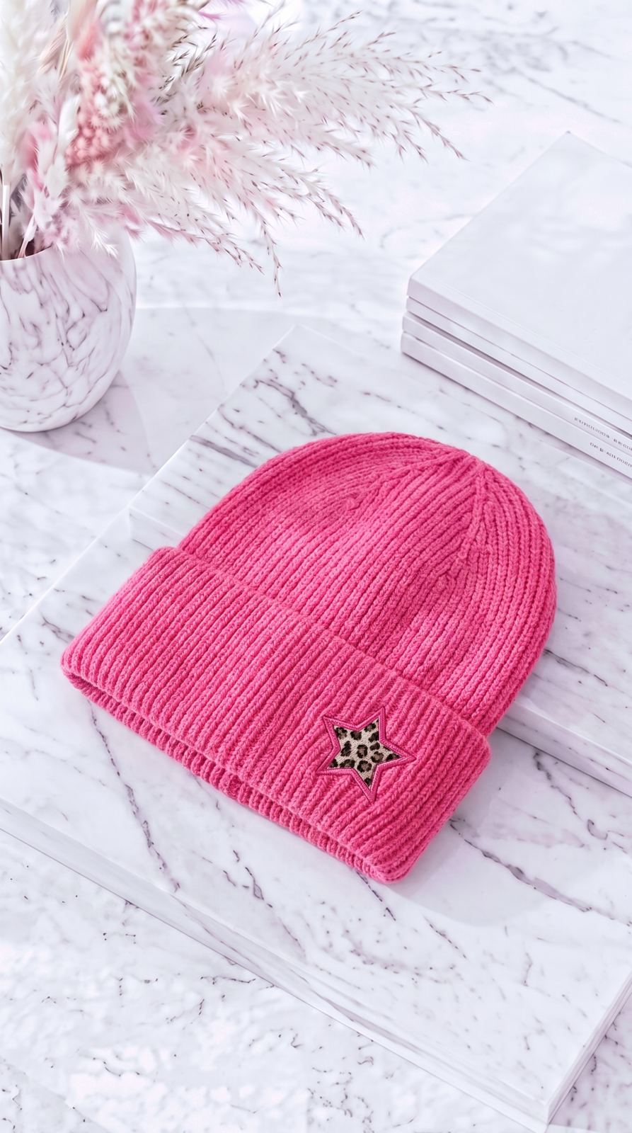 Mütze Leopard Star *Pink*