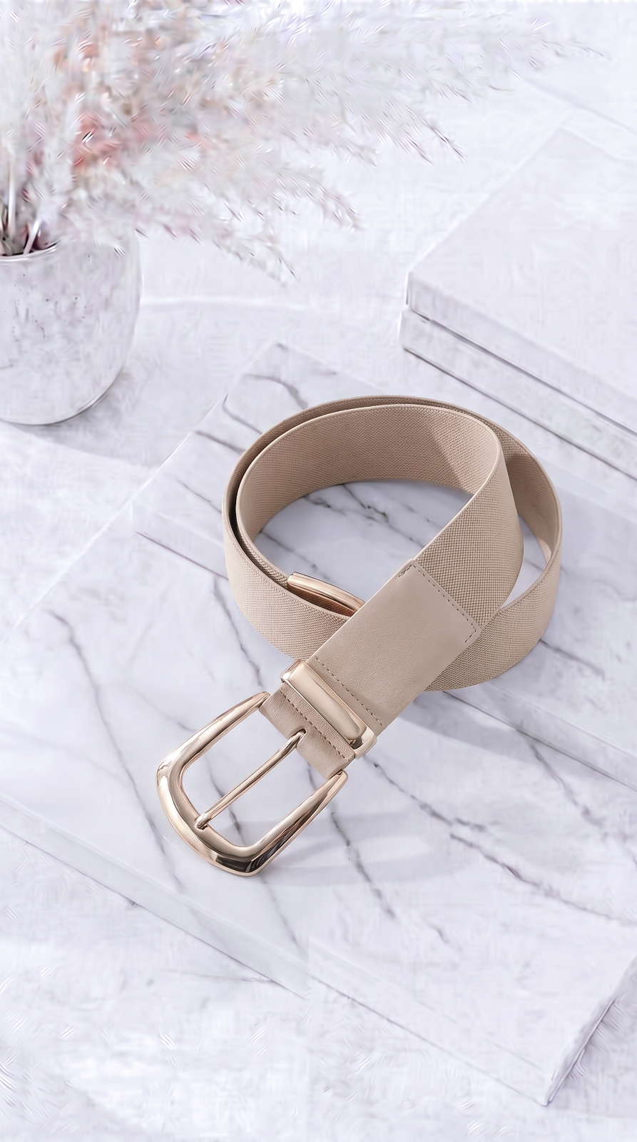 Gürtel Luxe Band *Beige/Gold*