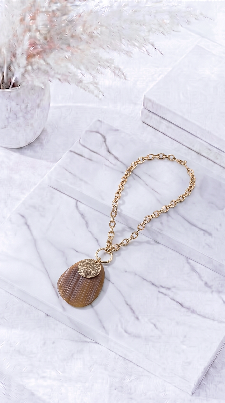 Lange Halskette Golden Crest
