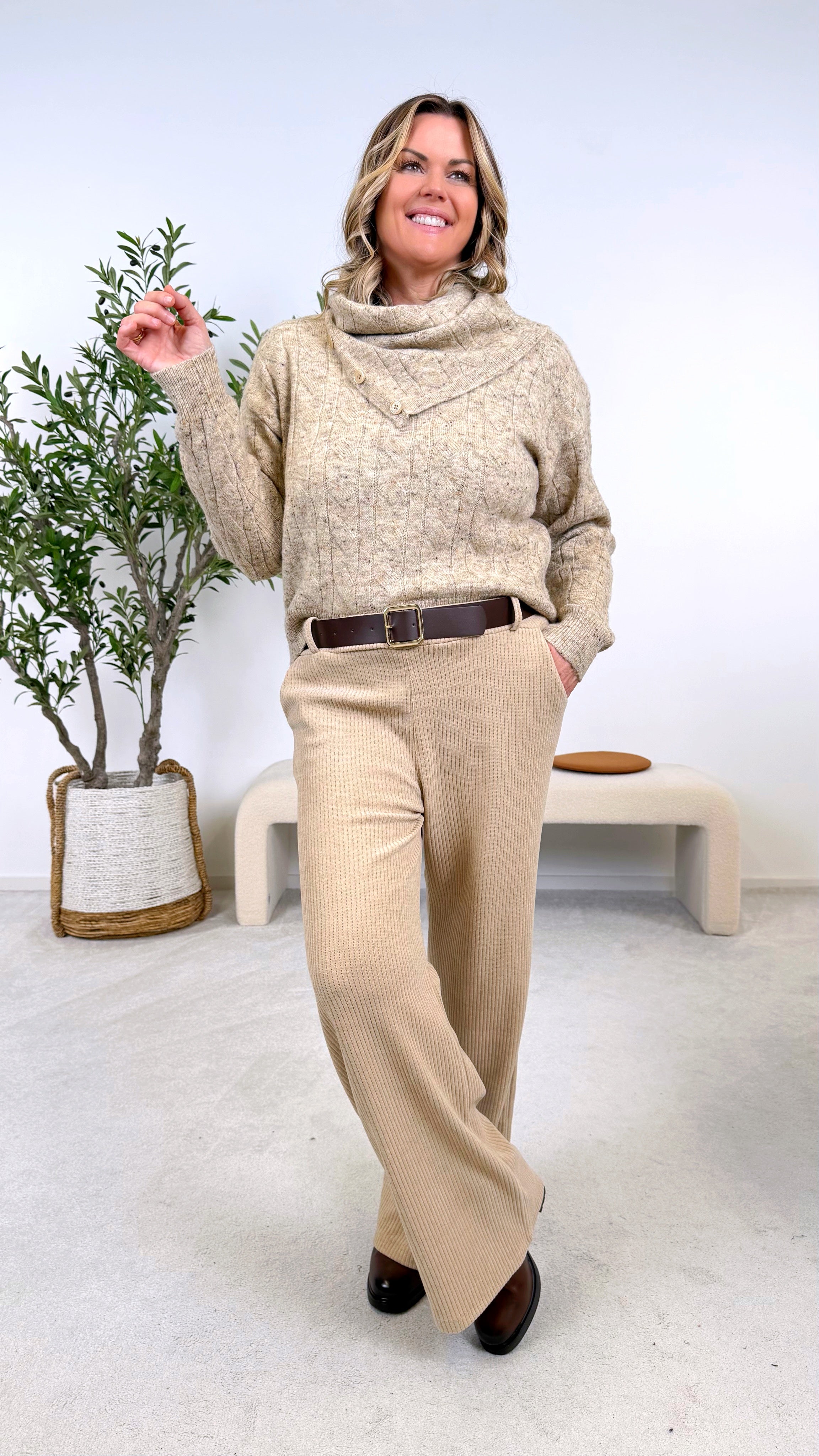 Weite Hose Classy Cord *Beige*