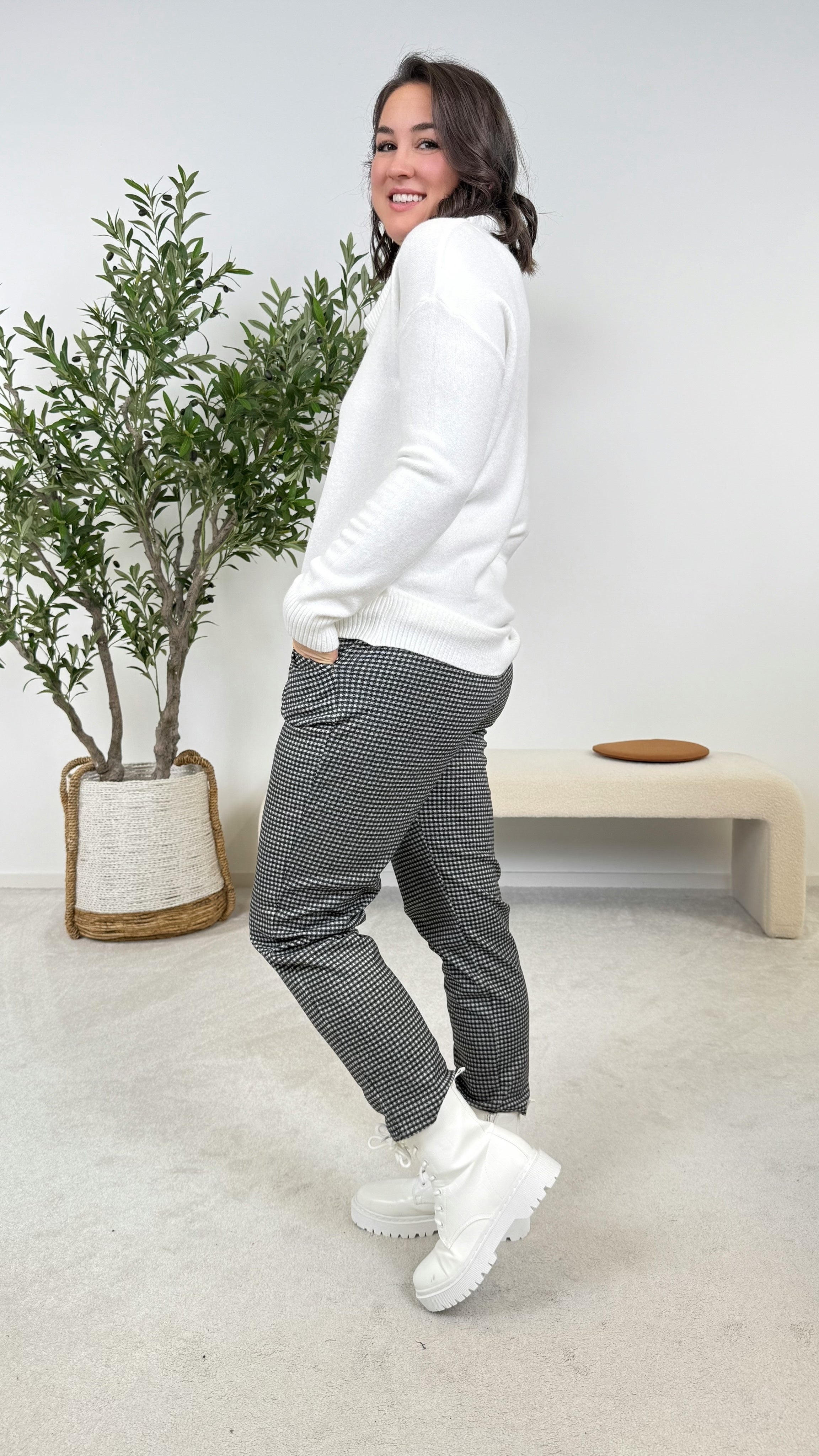 Rollkragenpullover Emerald Dream *Weiß*